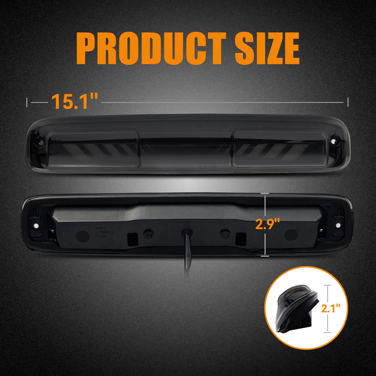 Cxdar Third 3Rd Brake Light For 1999-2006 Chevy Silverado/Gmc Sierra 1500 2500 3500Hd, 2007 Silverado/Sierra Classic Model Led T