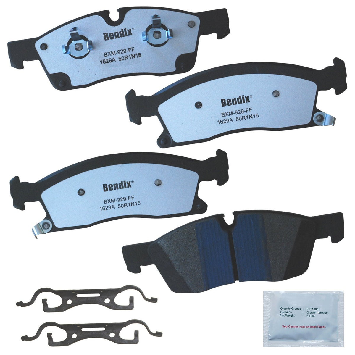 Bendix Fleet Metlok Mkd1629Afm Semi-Metallic Front Brake Pads For Dodge Durango 2015-2012, Jeep Grand Cherokee 2014-2013, Merced