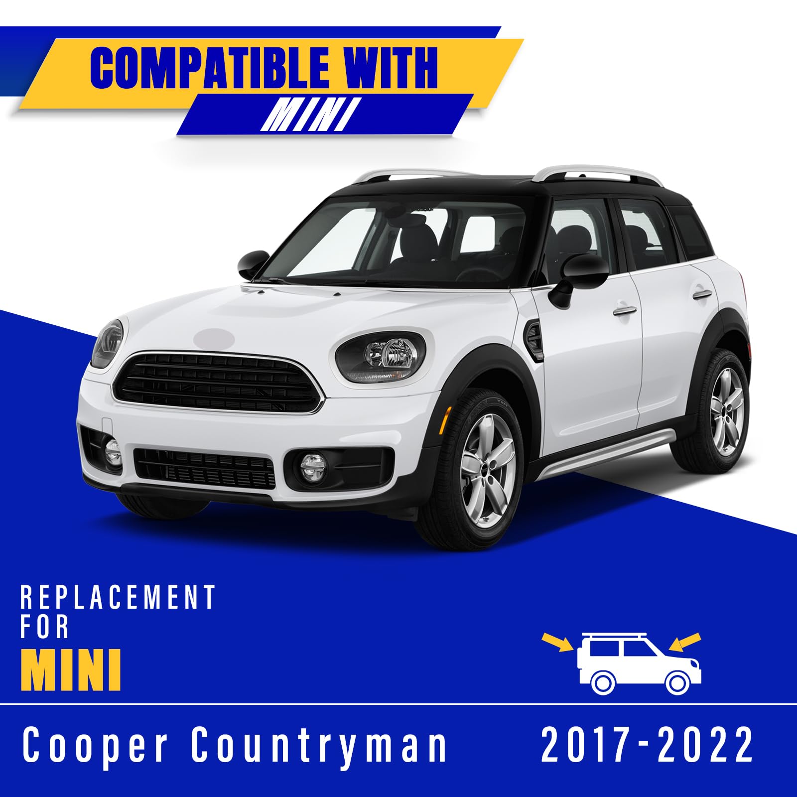 3 Wipers Replacement For 2017-2022 Mini Cooper Countryman, Windshield Wiper Blades Original Equipment Replacement - 23''/21''/10
