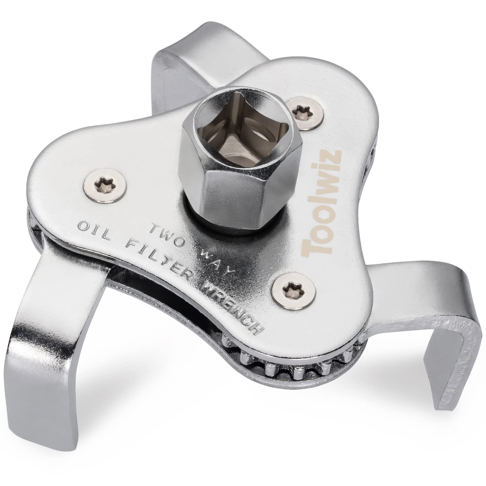 Wittyware Universal Oil Filter Wrench 3 Jaw Adjustable Oil Filter Removal Tool, 2 Way Oil Filter Wrench for Removing Oil Filters