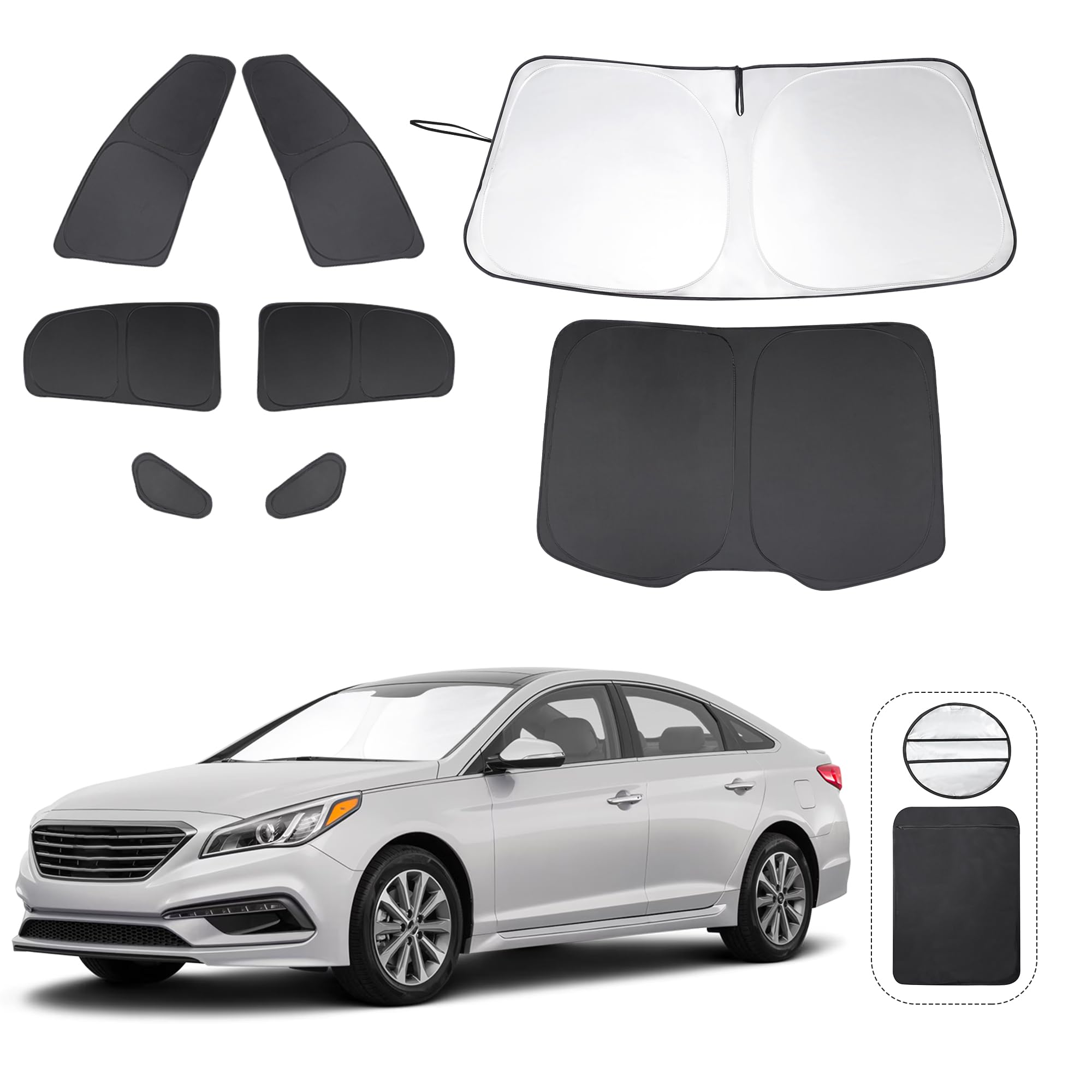 Tinglu Window Shades For Hyundai Sonata Sedan 2015 2016 2017 2018 2019 Accessories Car Side Full Windows Rear Triangular Windshi