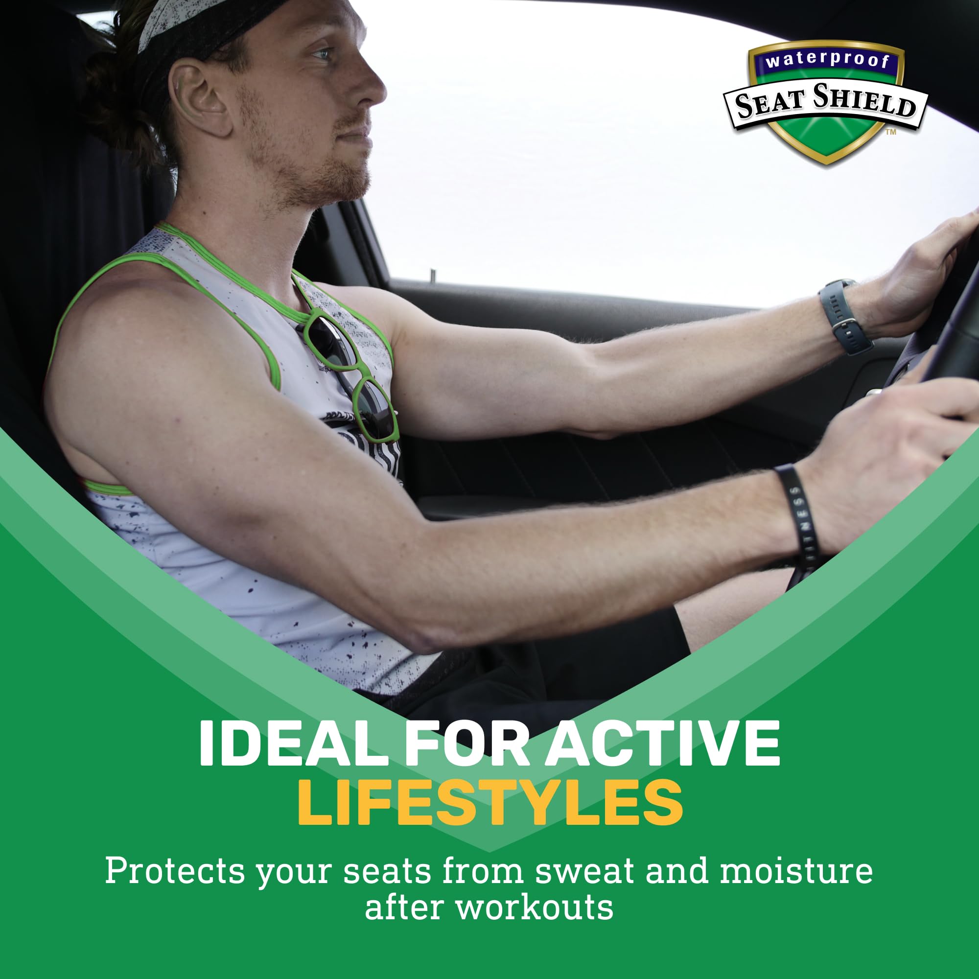 Elitesport Front Seat Cover, Universal Fit Waterproof, Sweatproof, Odor-Resistant, And Machine Washable Car Seat Protector With