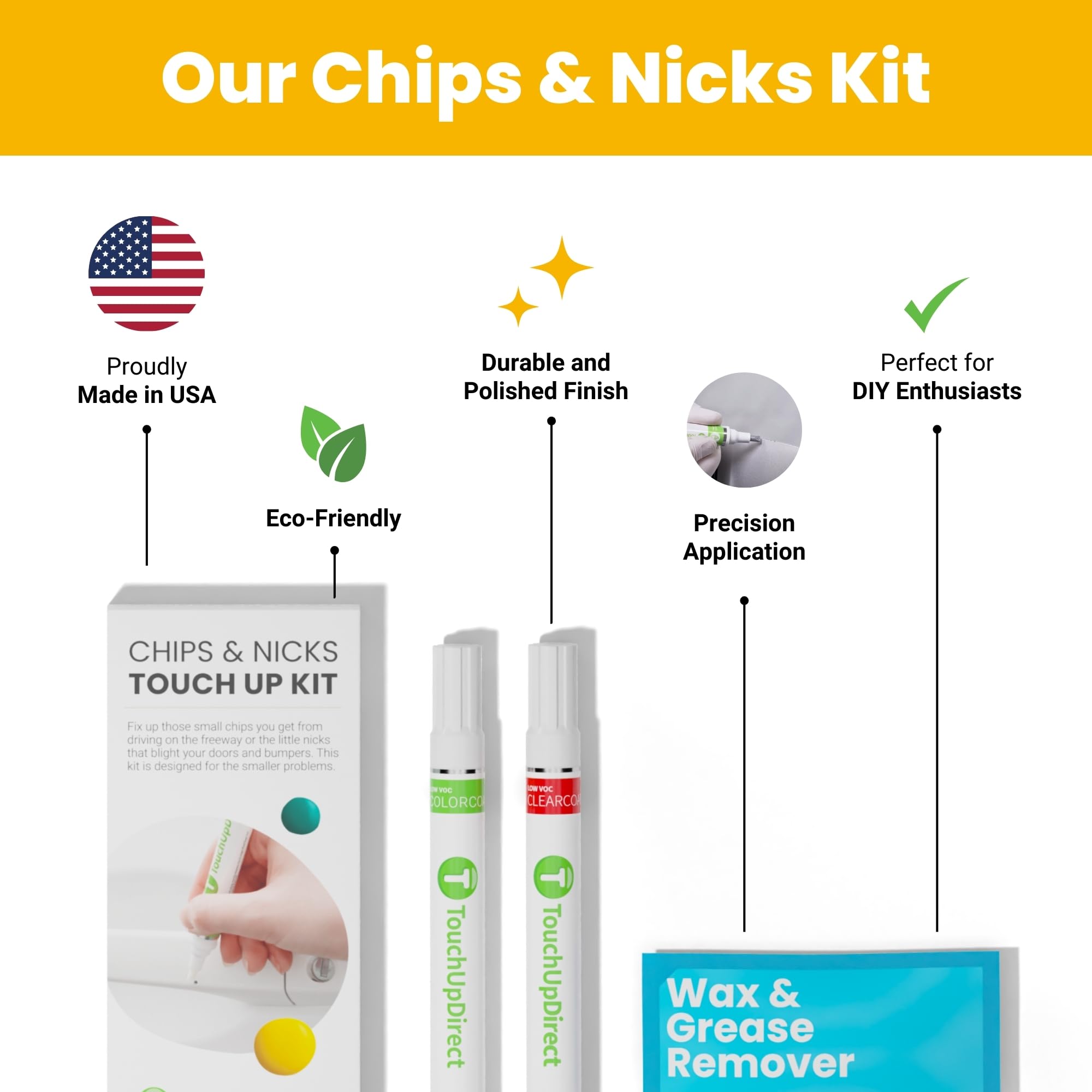 Bright White (Pw7,Gw7,W7) For Jeep, Ram, Dodge & Chrysler Exact Match Touch Up Paint - Chips And Nicks Touch Up Kit - Touchupdir