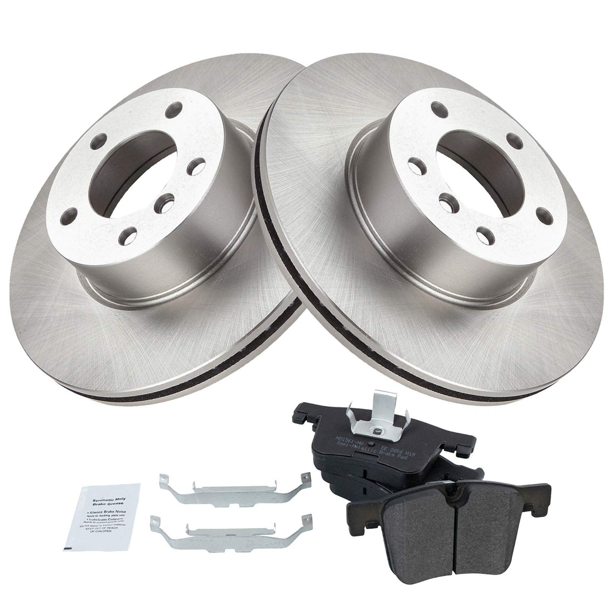 Trq Front Disc Brake Kit Semi Metallic Pads W/Replacement Rotors For Bmw