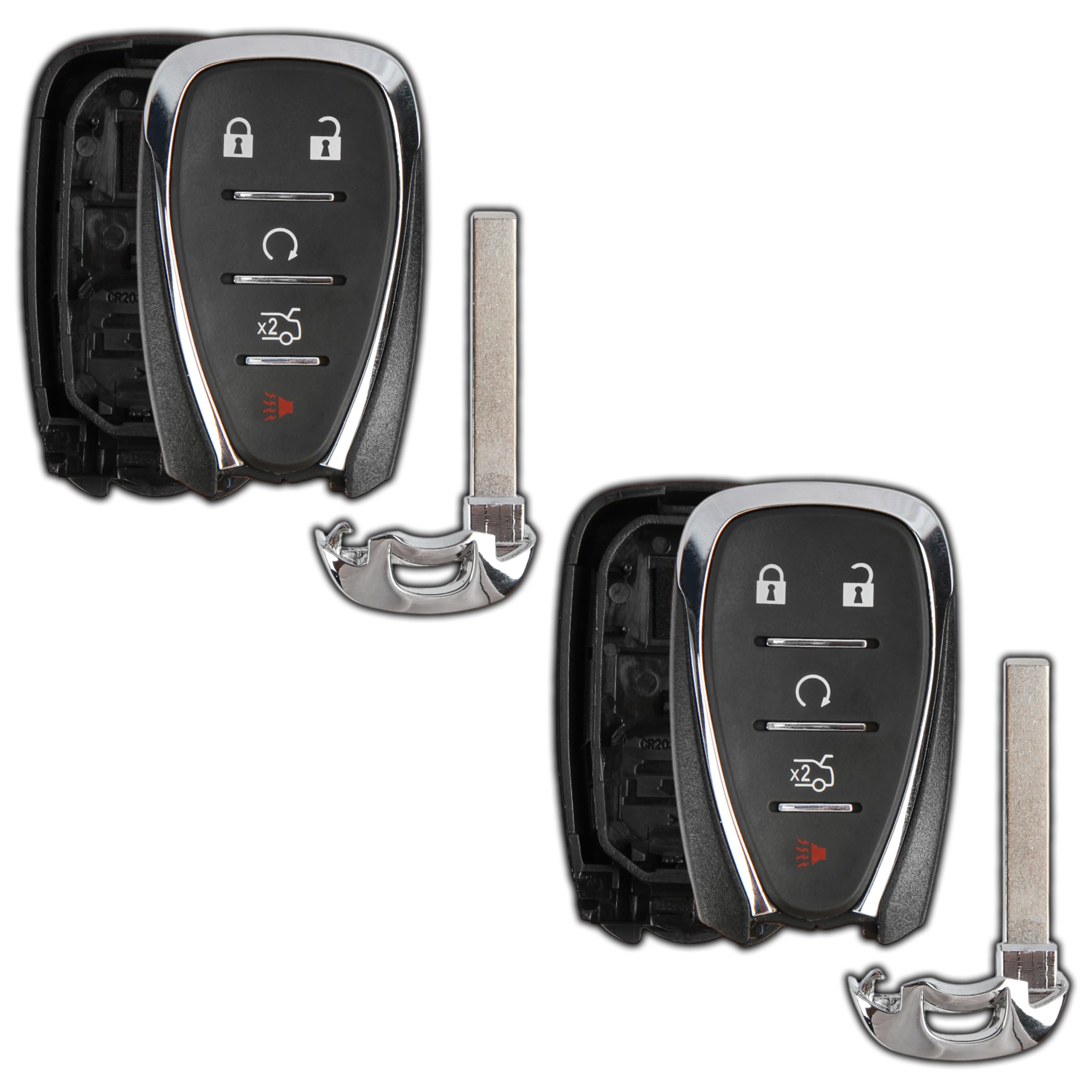 2X Keyless Option Remote Car Key Fob Shell Case For Chevrolet (Hyq4Ea)