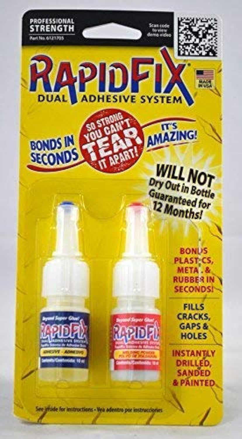 RapidFix 10Ml Automotive Adhesive - Synthetic Resin, Model 6121705, One Size, Factory Color Blister Pack
