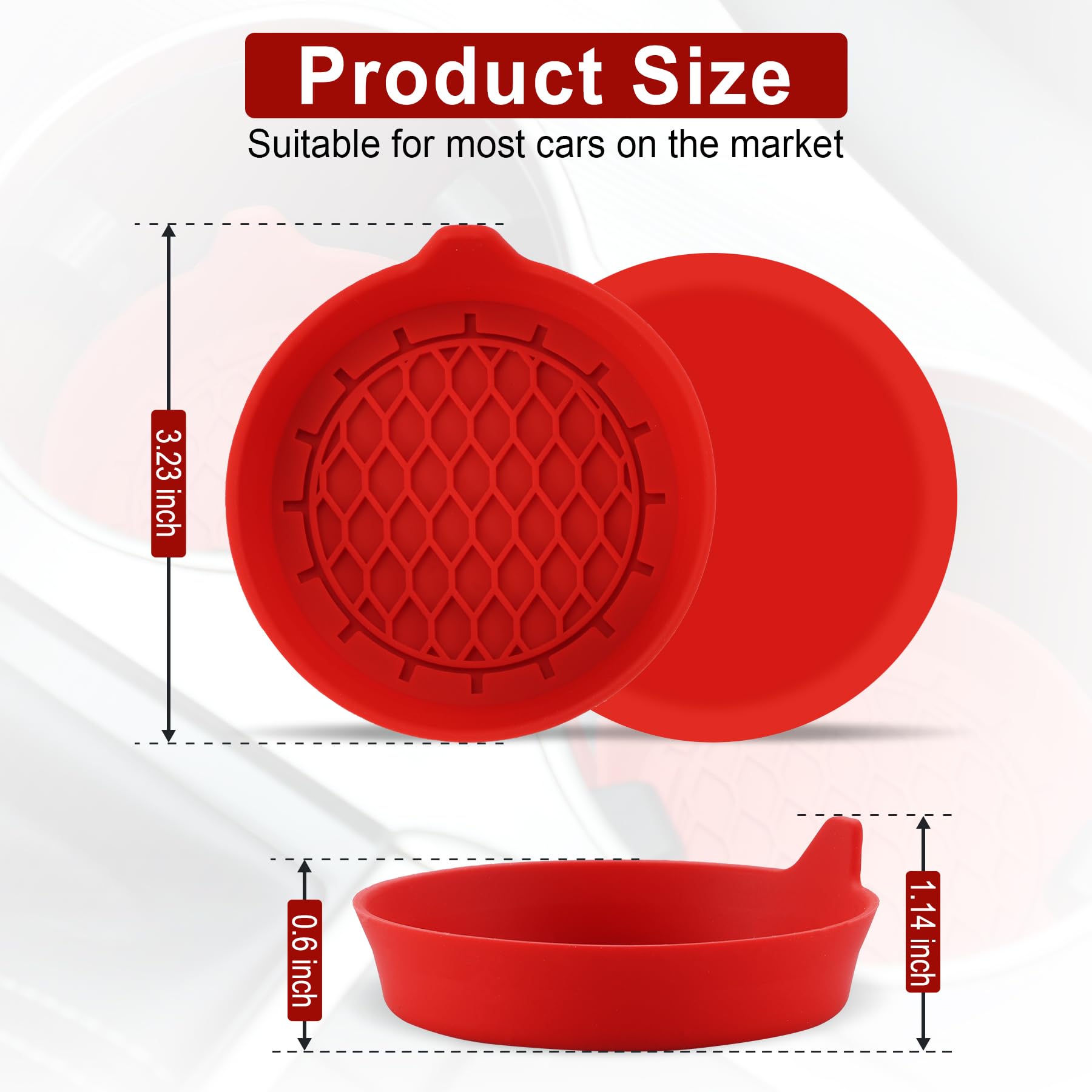 Singaro Car Cup Holder Coaster, Silicone Cup Holder Insert, Universal Non-Slip Cup Holders, Car Accessories Interior For Women A