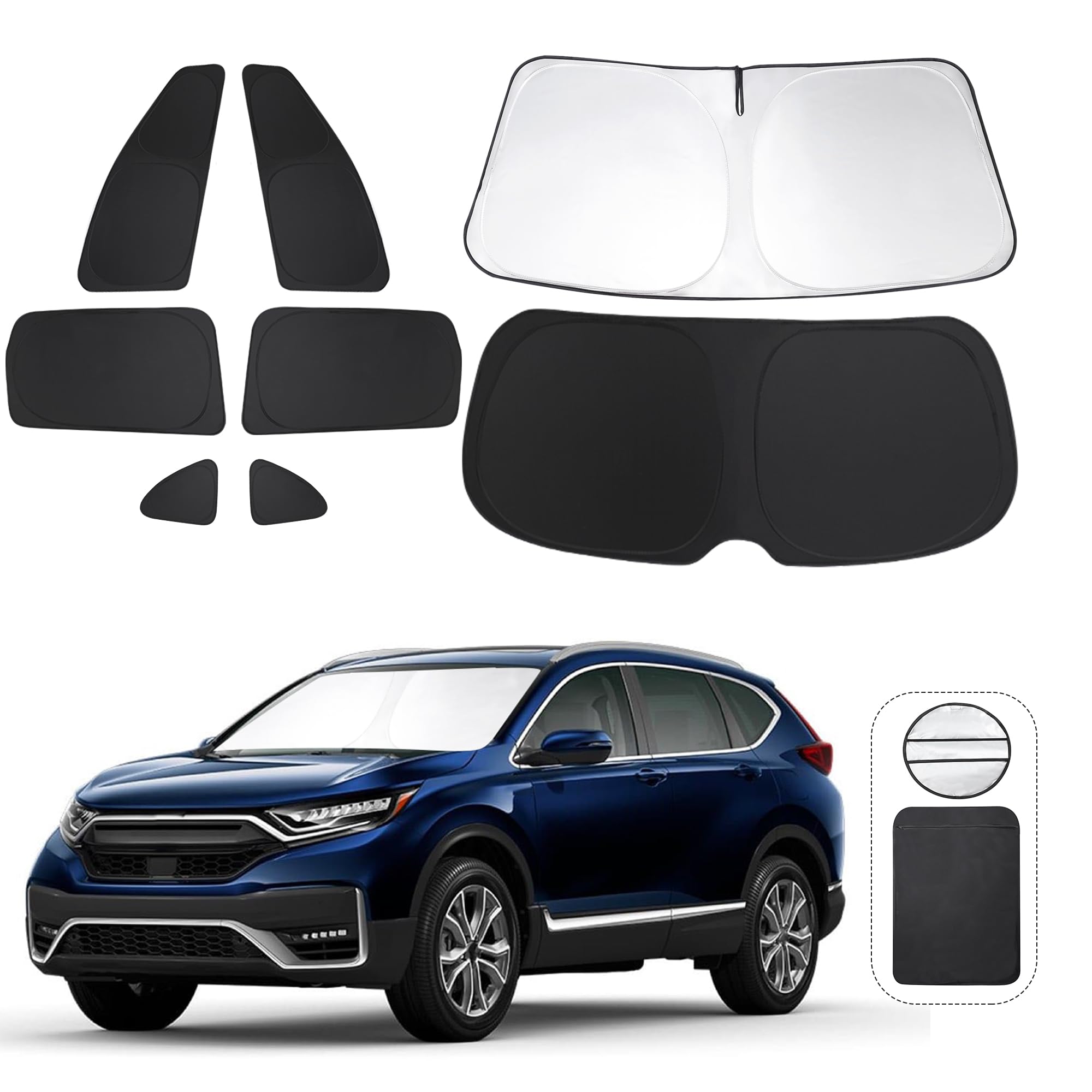 Tinglu Window Shades For Honda Cr-V Crv 2017-2022 Accessories Car Side Full Windows Rear Triangular Windshield Sun Shade Sun Uv