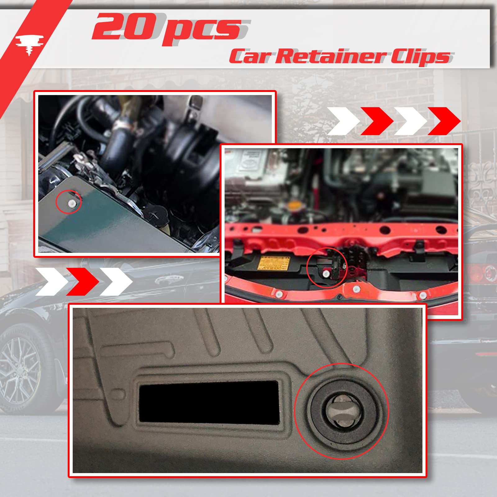 OTUAYAUTO 20PCS Car Floor Mat Clips - Universal Automotive Carpet Clips Holder Clamps