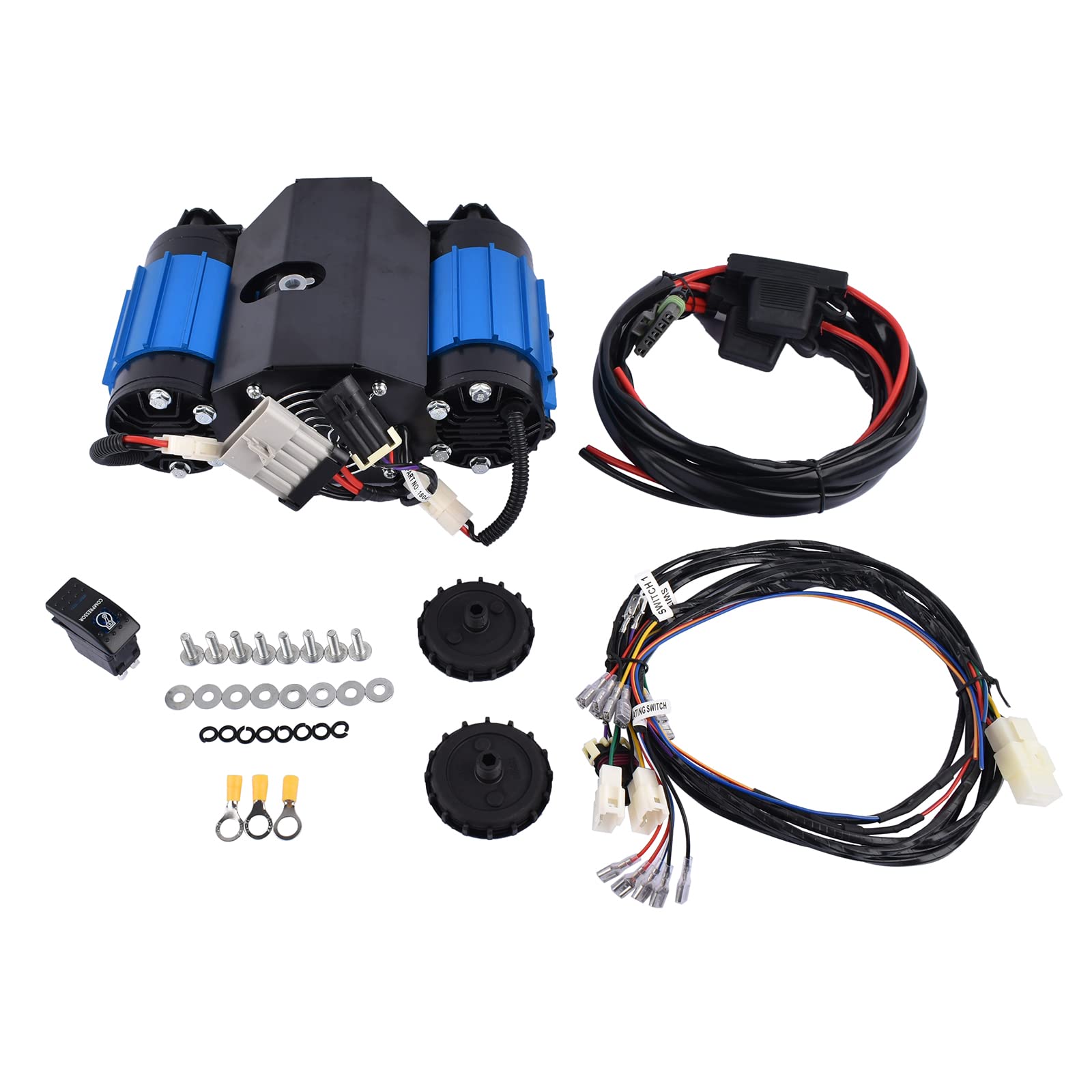 GELUOXI 12V Twin Air Compressor Replacement for CKMTA12 Universal High Output On-Board Air Compressor