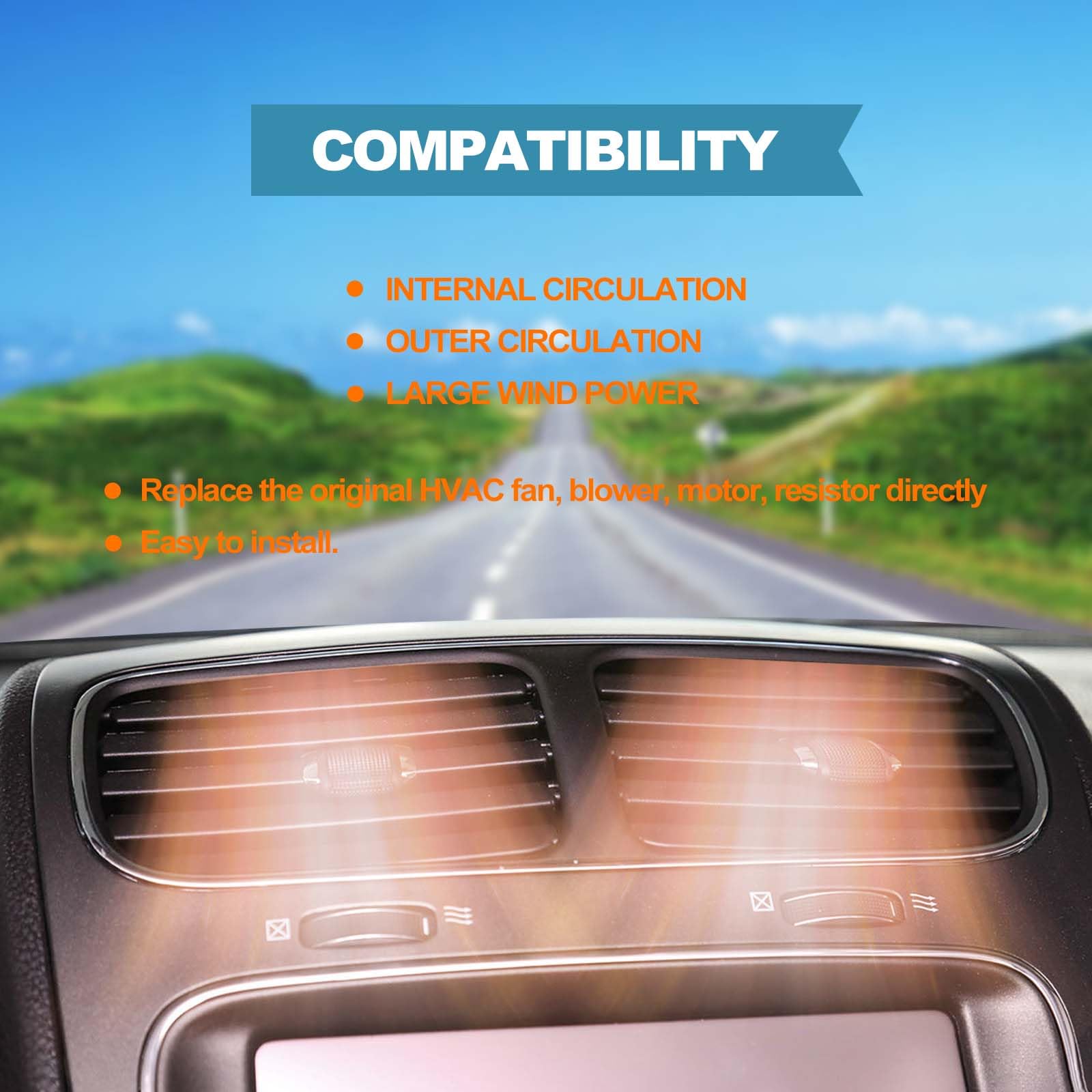 HVAC Fan Blower Motor Resistor Replacement for 1994-2008 D0dge Ram 1500/2500/3500 Pickup,1993-1999 Grand Cherokee Replaces 47202