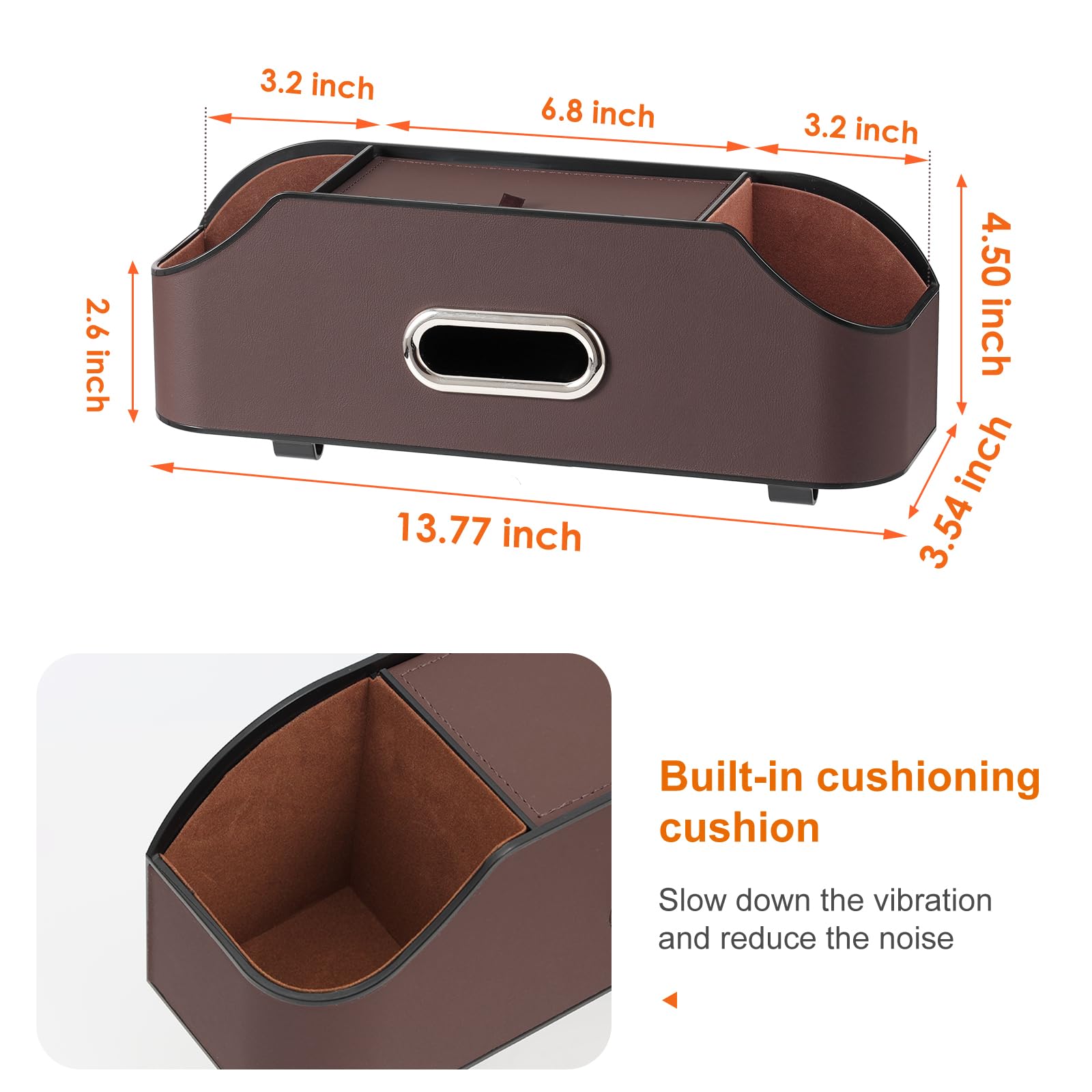 Car Rear Backseat Extra Multifunctional Drink Cup Holder Organizers with Tissue Storage Box Organizer & Hooks for Car Seat Back