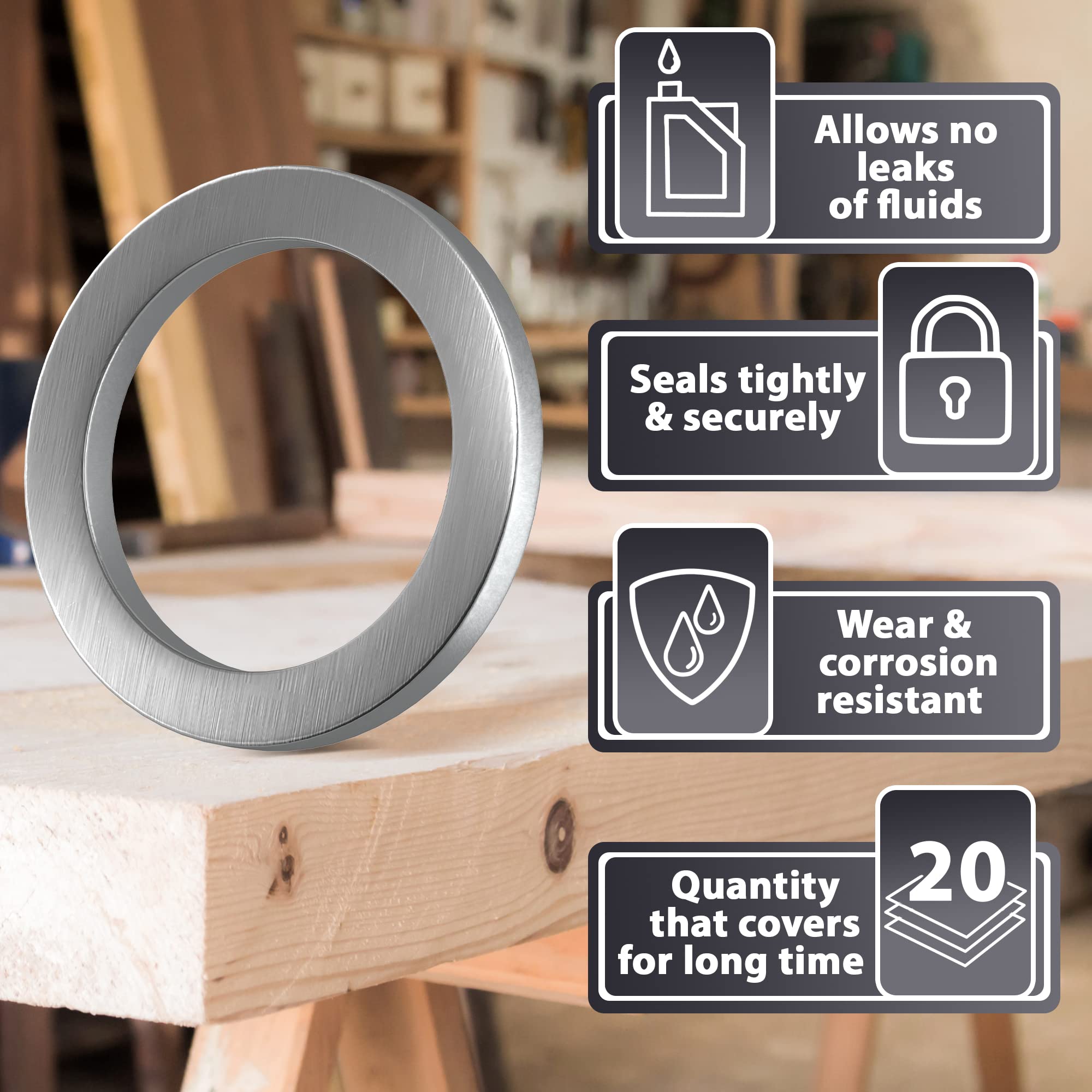 15Pcs Oil Drain Plug Gasket Crush Washer Seal - 18Mm Replacement For Porsche/Volvo Pn 90012310630/977751 Most Popular Models 199