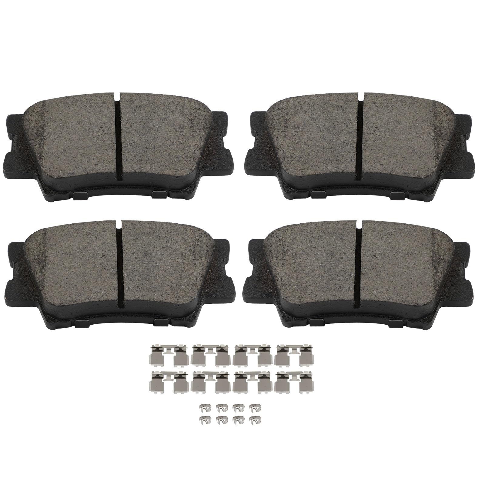 Scitoo D1212 Rear Ceramic Brake Pads Sets W/Hardware Fit For Lexus For Es300H / For Es350 / For Hs250H,For Pontiac For Vibe 2009