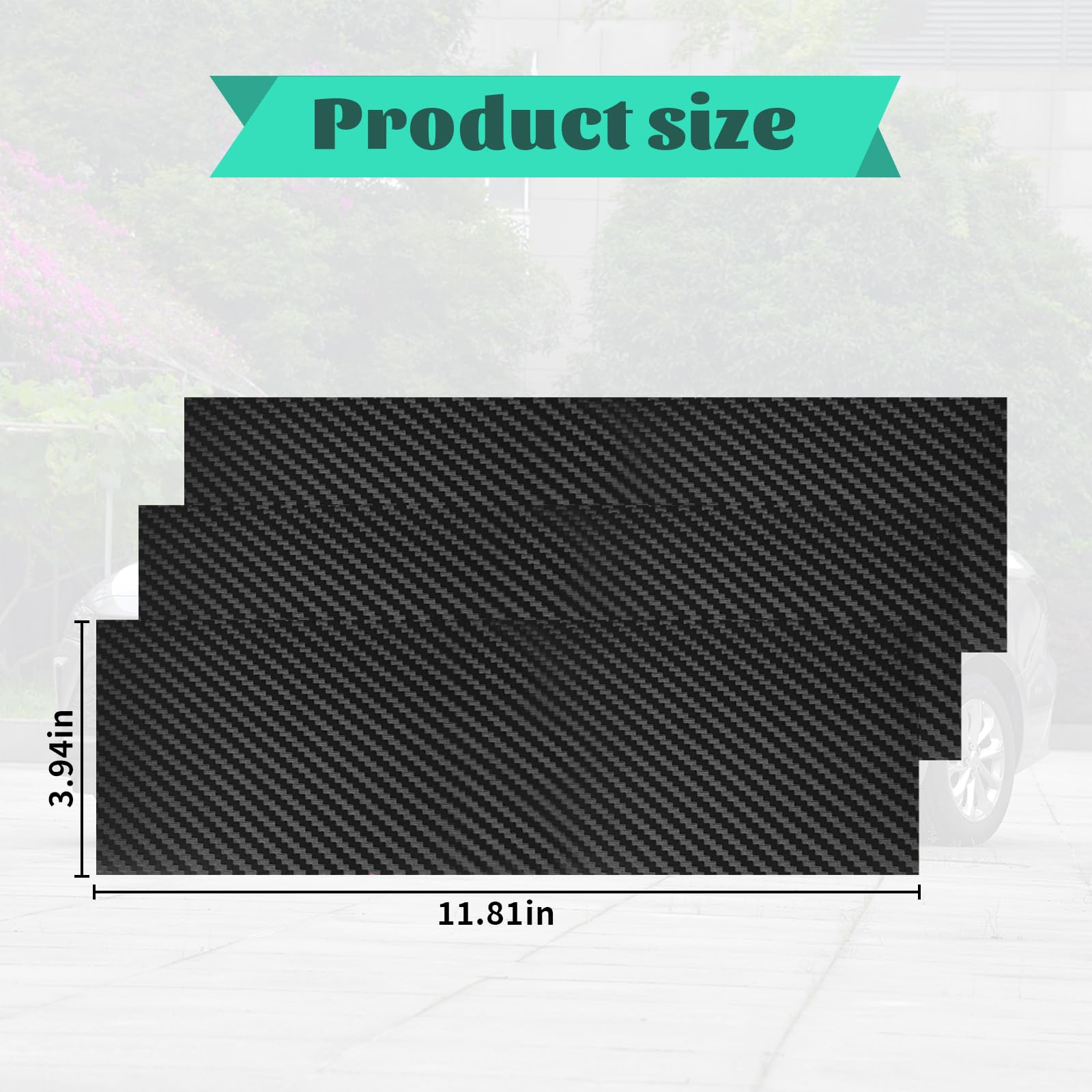Blakaya Compatible With 11.8'' X 4'' Carbon Fiber Chevy Bowtie Emblem Wrap Kit Logo Overlay Vinyl Wrap With Spatula And Cutter 3