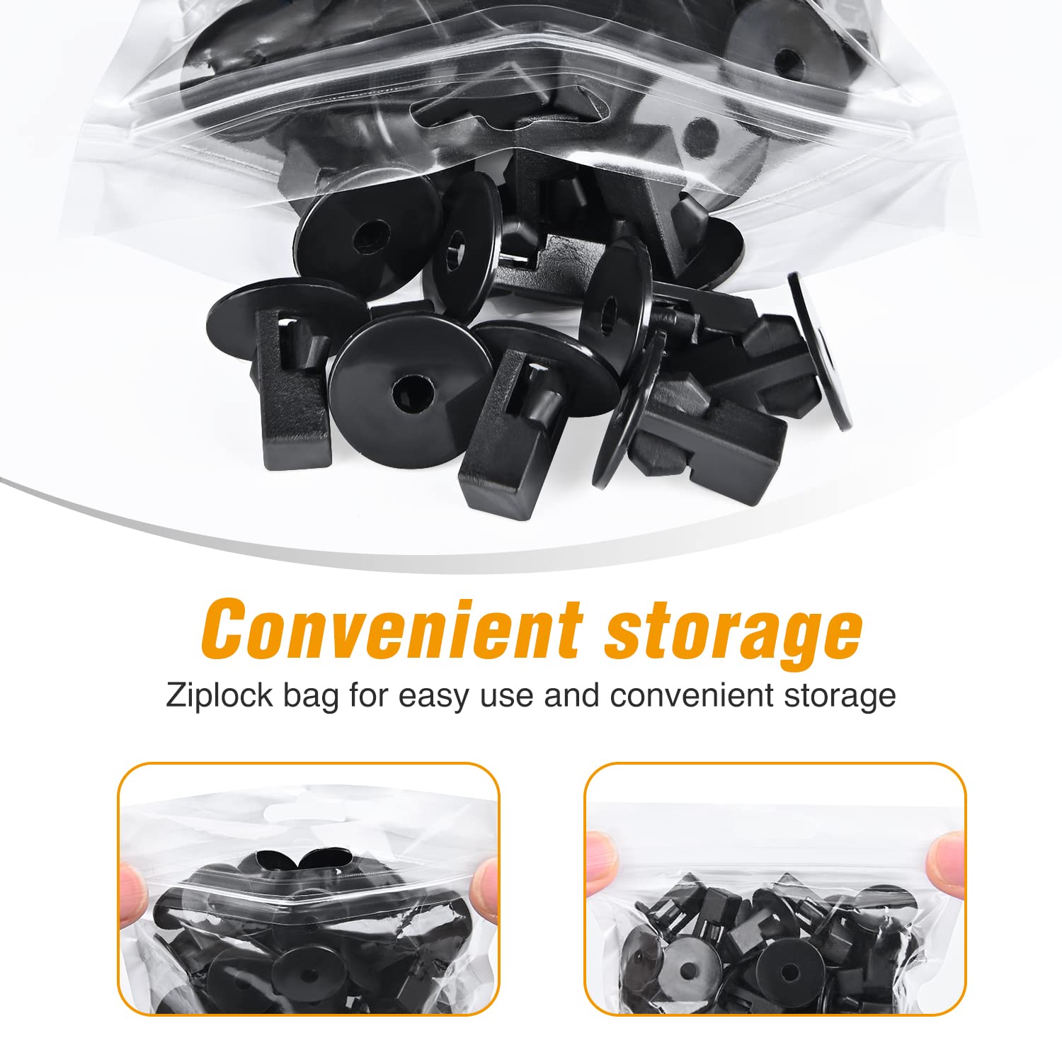 Gooacc 40Pcs Fender Liner Black Nylon Retainer Clips Replacement For Lexus Scion Toyota 4Runner Avalon Camry, Oem:#90189-06065,