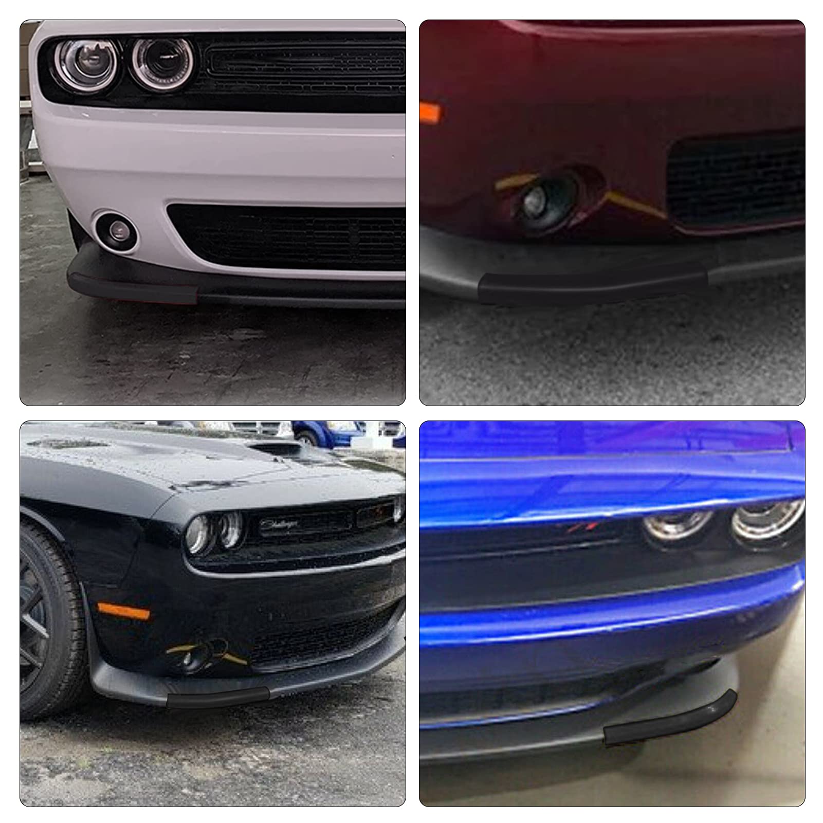 Voodonala Front Bumper Lip Splitter Protector Cover Replacement Part For 2015-2023 Dodge Challenger Scat Pack Gt Srt Plus,Not Fo