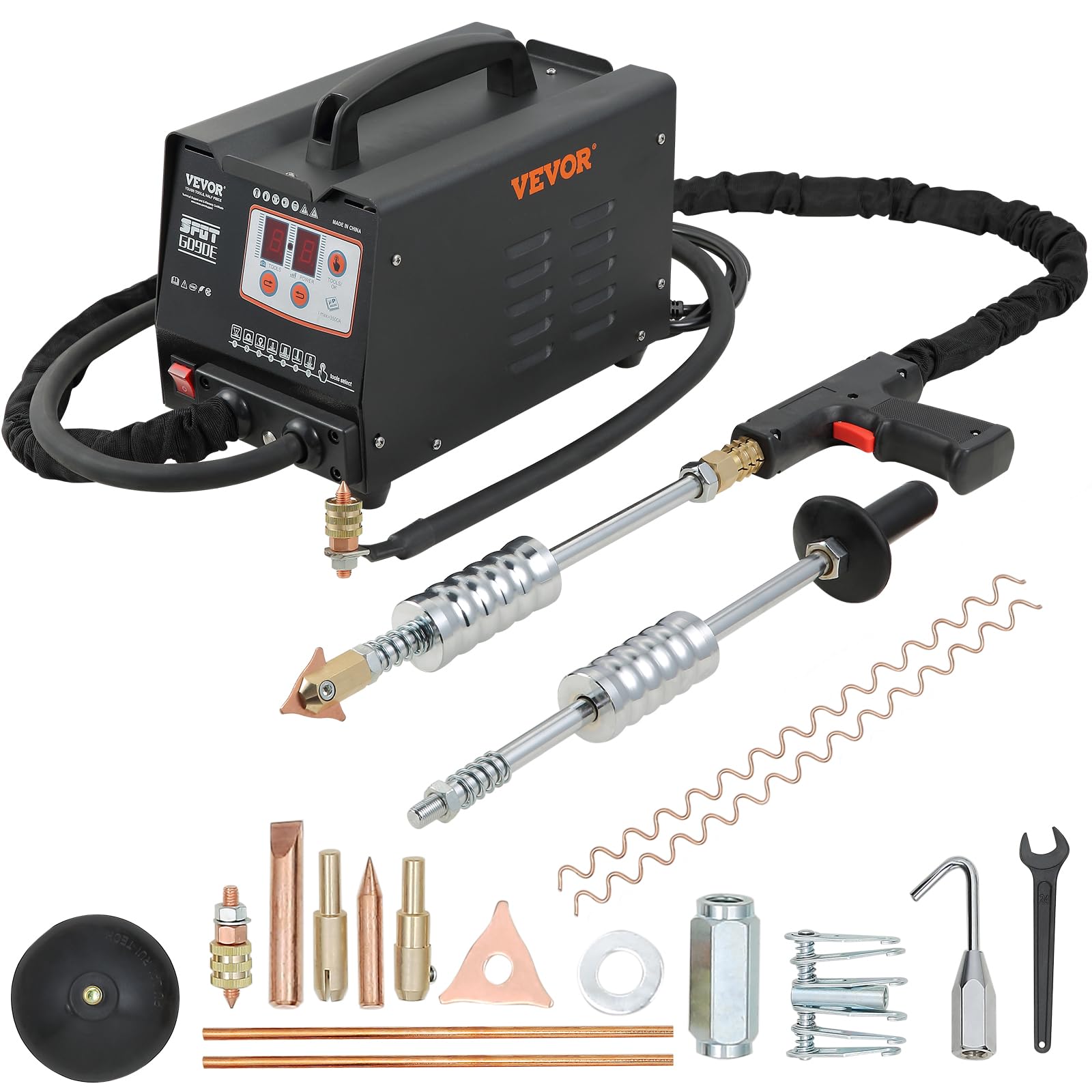 VEVOR Stud Welder Dent Repair Kit, 110V Spot Welding Machine with Slide Hammer Dent Puller, Professional Dent Removal Kit for Au