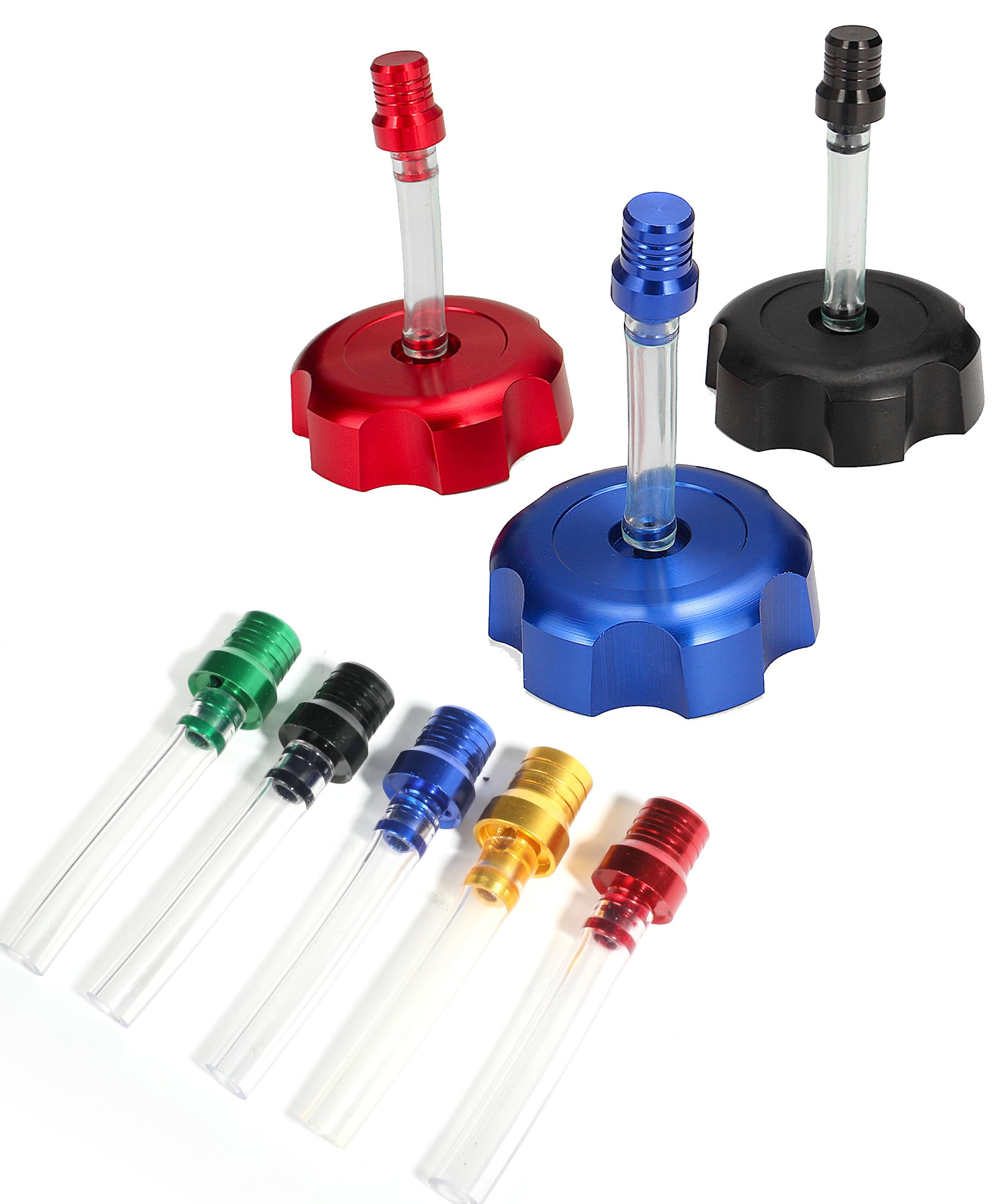 bylikeho 5PCS Gas Cap Vent Tube, Motorcycle Gas Cap,Car Accessories Two-way Breather Tube Vent,Gas Fuel Tank Cap Valve Vent Hose