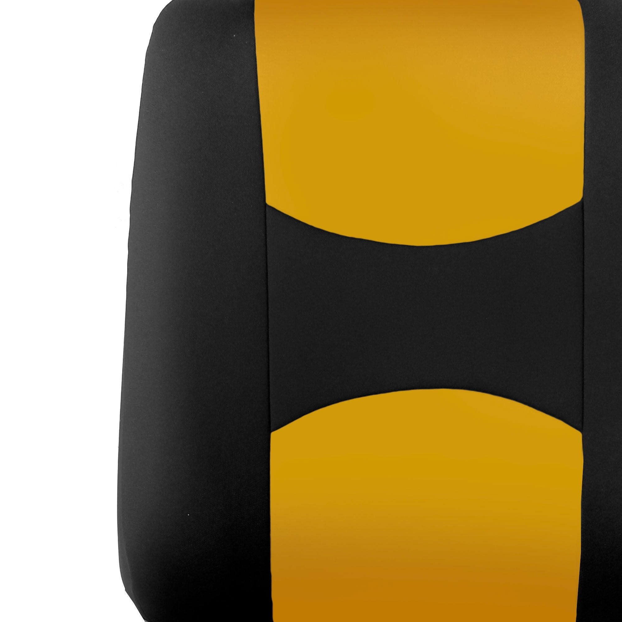 Fh Group Universal Solid Bench Car Seat Cover Fits Detachable Headrests- Universal Fit For Cars Trucks & Suvs (Yellow/Black)