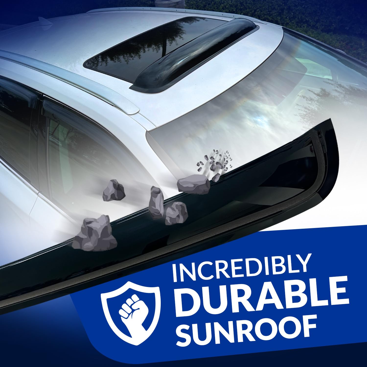 Sunroof Wind Deflector Car Sunroof Cover Compatible With 2002-2008 Saab Saab 9-3 | Waterproof Moonroof Auto Window Deflectors Vi