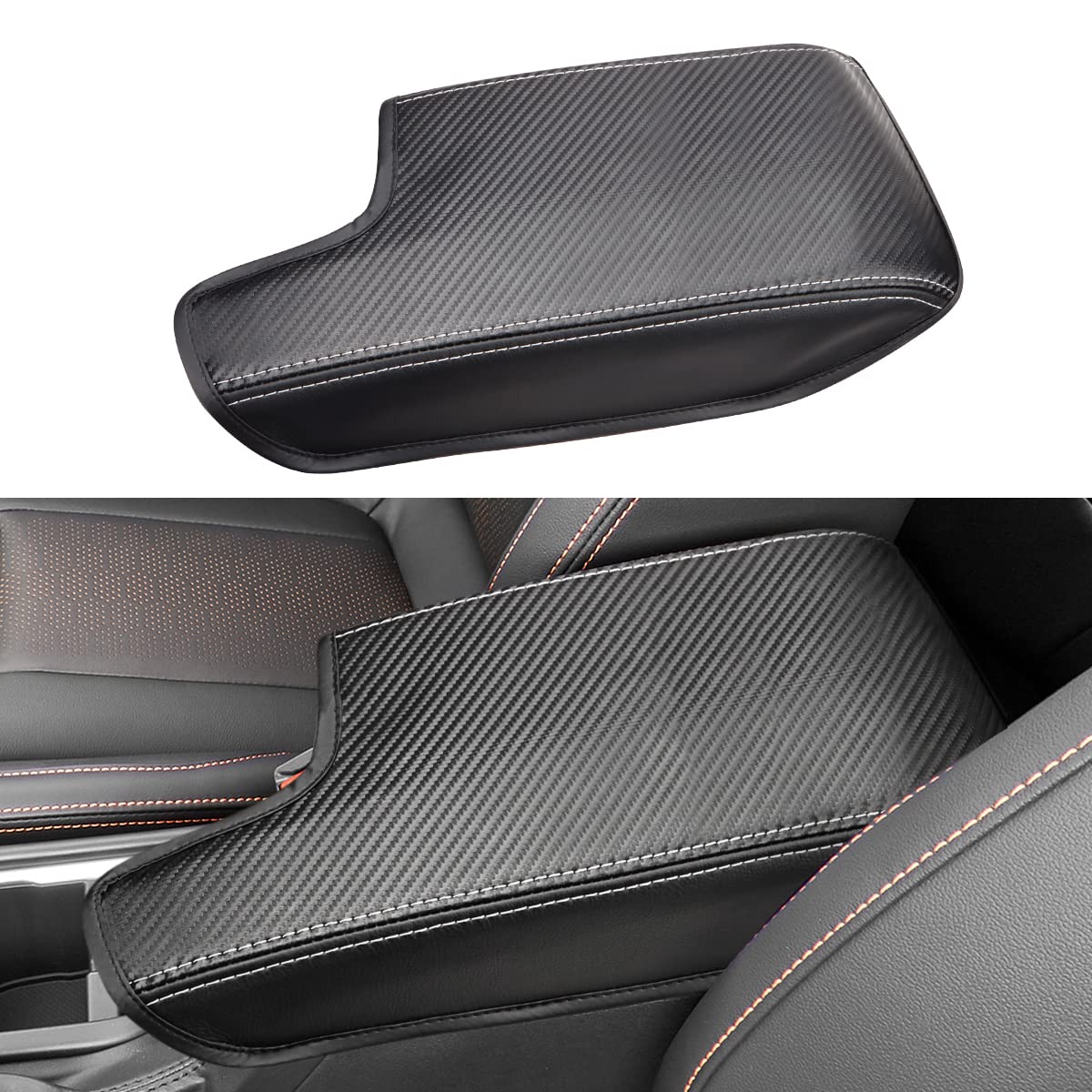 INTGET Car Center Console Armrest Cover for Subaru Crosstrek Accessories 2018-2022 2023 Impreza 2017-2023 Leather Arm Rest Box L