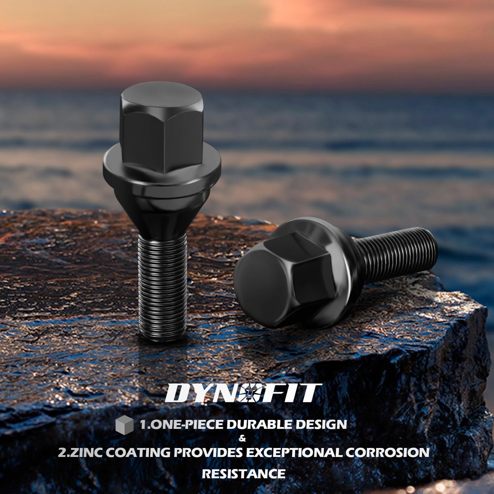 dynofit 12x1.25 OEM/Stock Wheel Lug Bolts, 20pcs ET 19mm Hex 28mm Shank for 2018-2024 Je-ep Compass 2014-2013 Cherokee 2015-2017