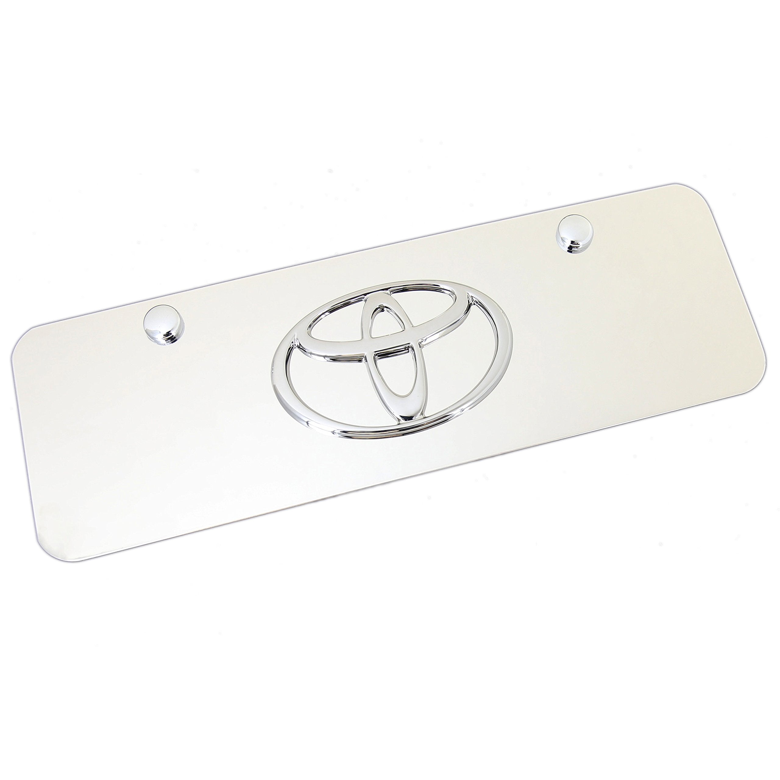 AUTO GOLD TOYCCM Chrome On Chrome License Logo Mini Plate