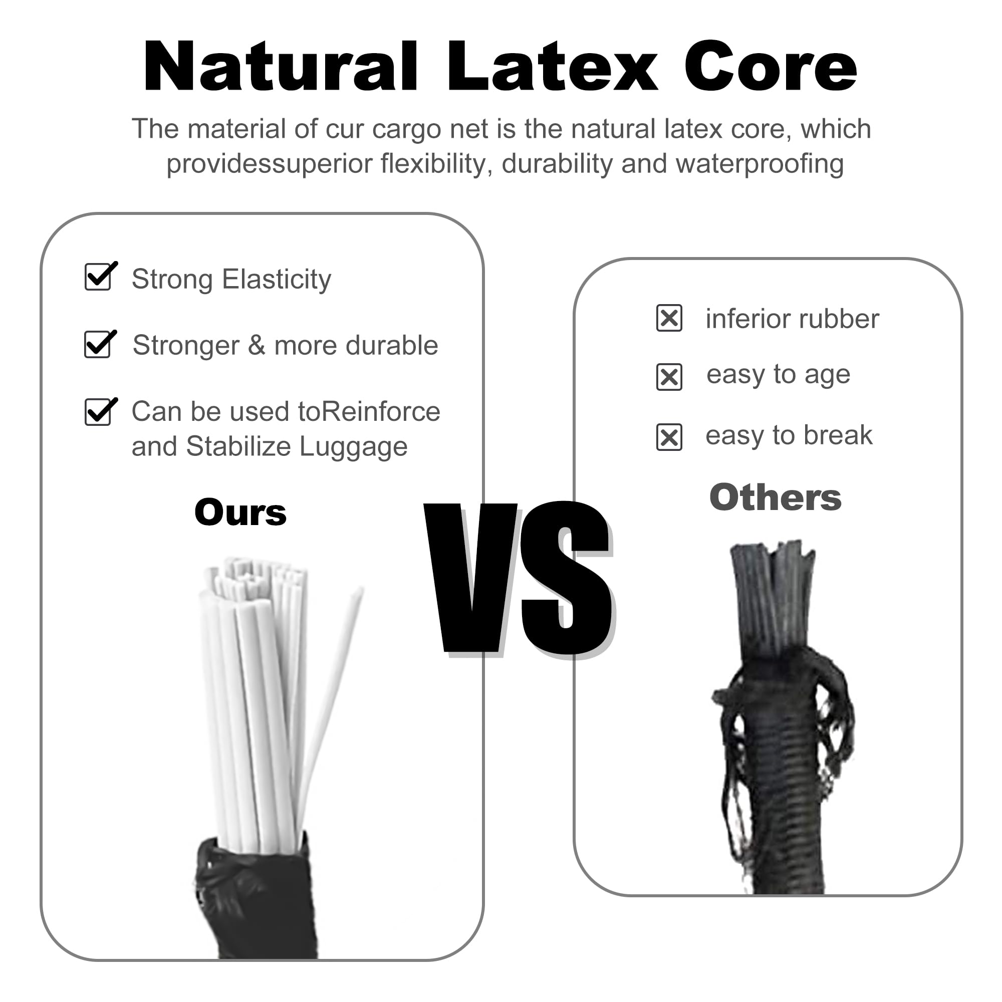 JAGASOL Cargo Nets for Motorcycle Helmet 16''X16'' Elastic Bungee Net Storage Featuring 6 Hooks Tight 2''x2'' Mesh Luggage Strap