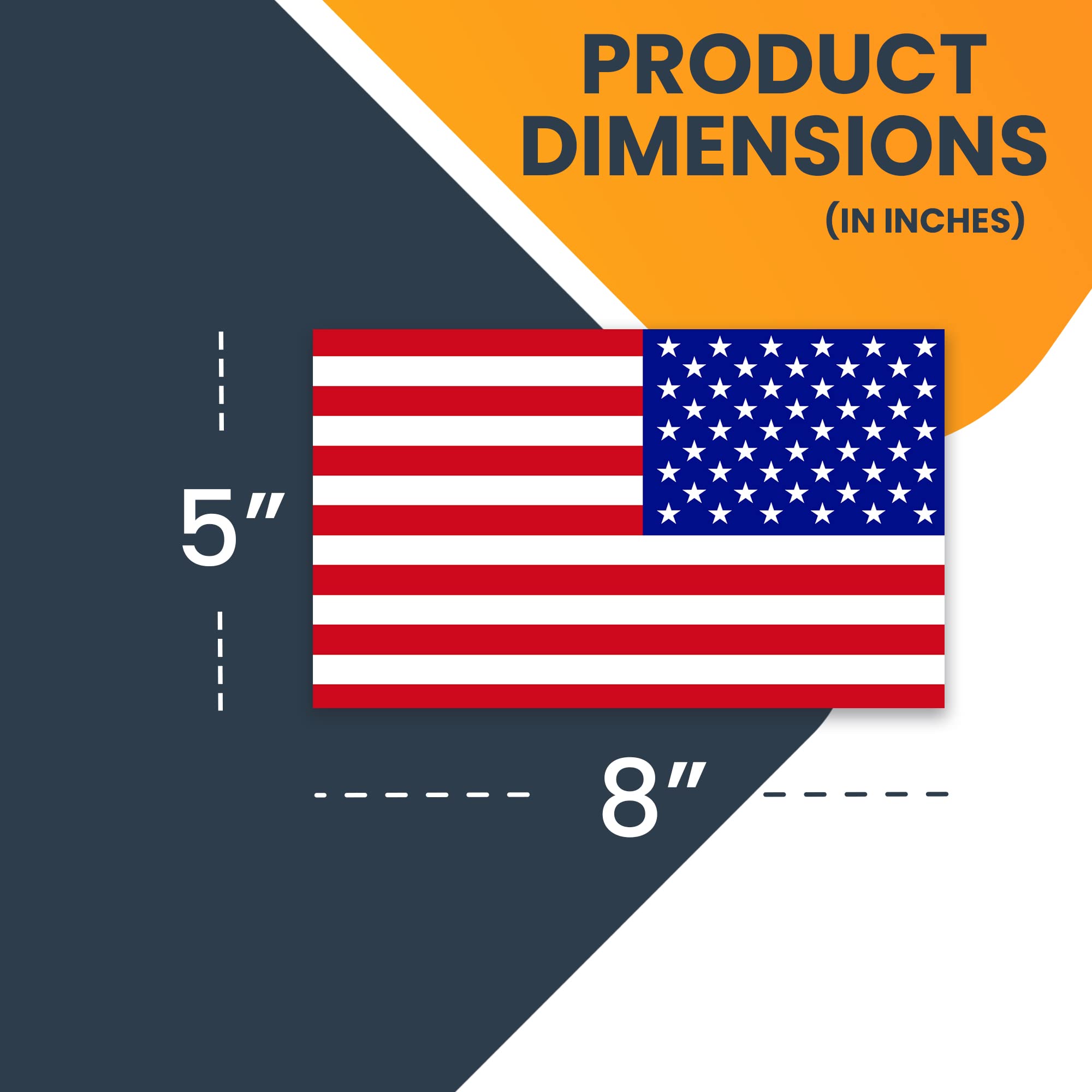 Magnet Me Up Reversed American Flag Magnet Decal, 5X8 Inches, Red White, And Blue, Heavy Duty Automotive Magnet For Cars, Trucks