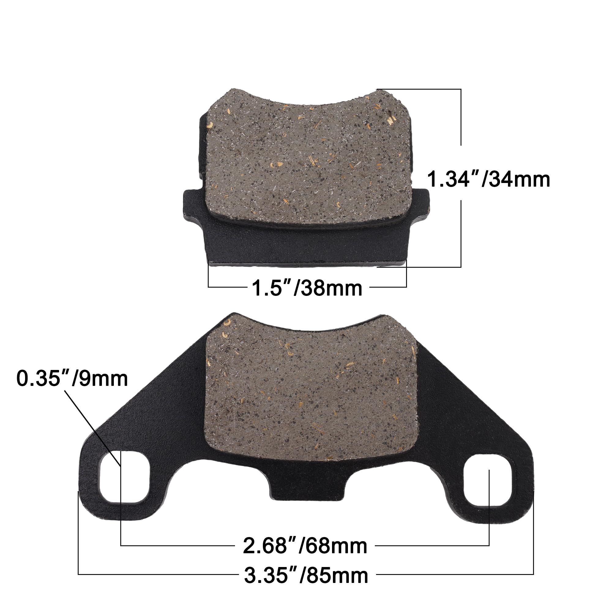RUTU Brake Master Cylinder Caliper Left Hand Rear Mini Bike Brake Kit, 53'' Brake Hose Brake Pads 160mm Disc Brake, Compatible w