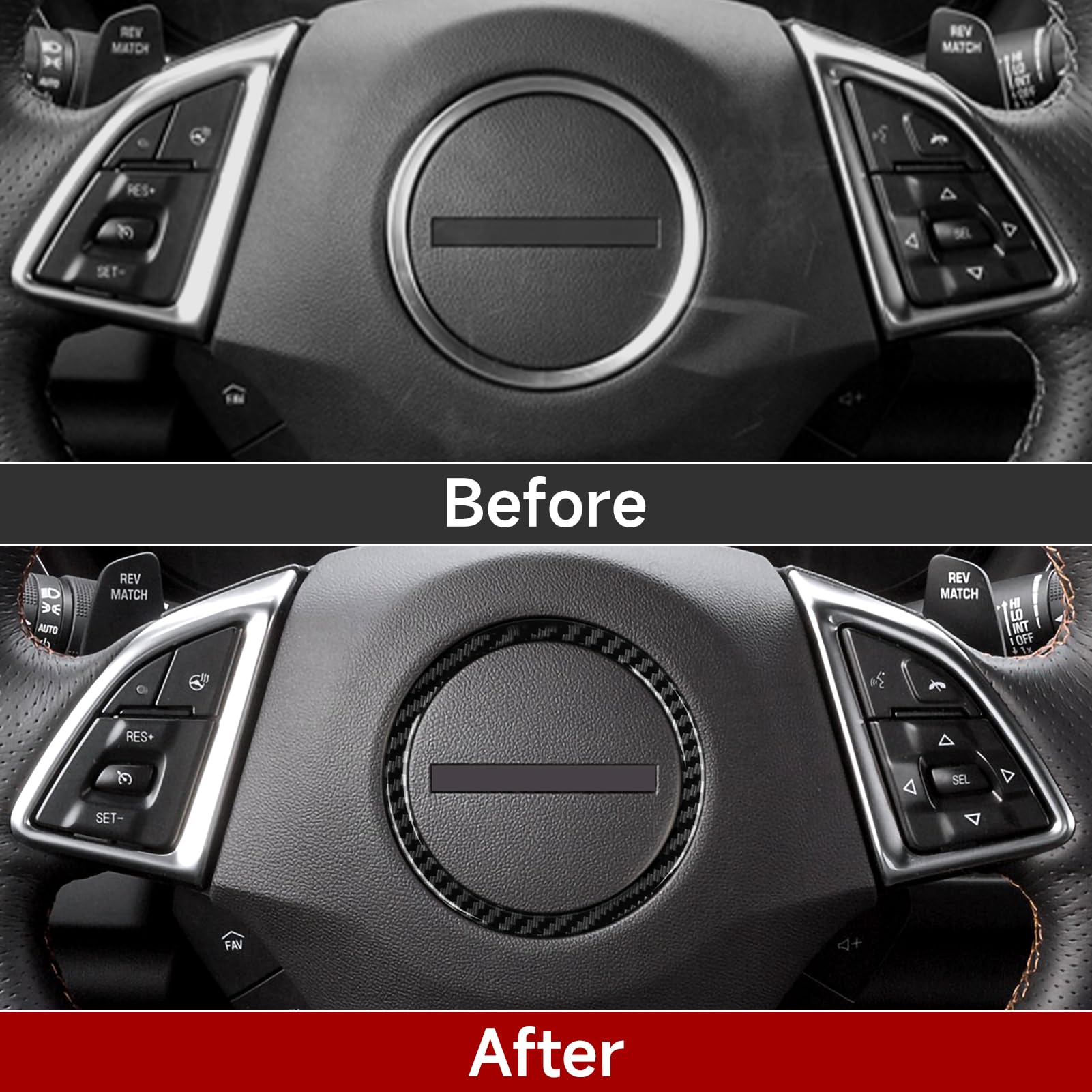 Car Sticker Interior Trim Cover for Chevrolet Camaro 2016 2017 2018 2019 2020 2021 2022 2023 2024 ABS Carbon Fiber Decal Accesso