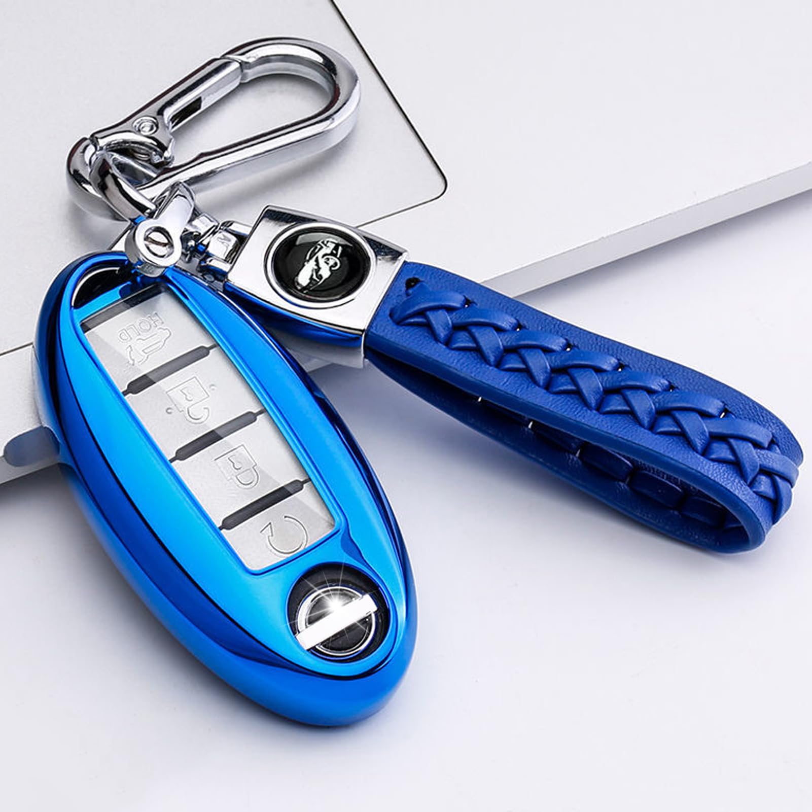 Loryvan For Nissan Key Fob Cover Soft Tpu 360 Degree Protection Key Case With Leather Keychain For Nissan Altima Maxima Murano R