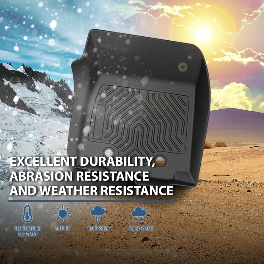 Pit66 Mats Cargo Liners Compatible With Toyota 4Runner 2013-2024/ Fit Lexus Gx460 2014-2023 (Heavy Duty) Tpe 3-Piece Premium,Bla