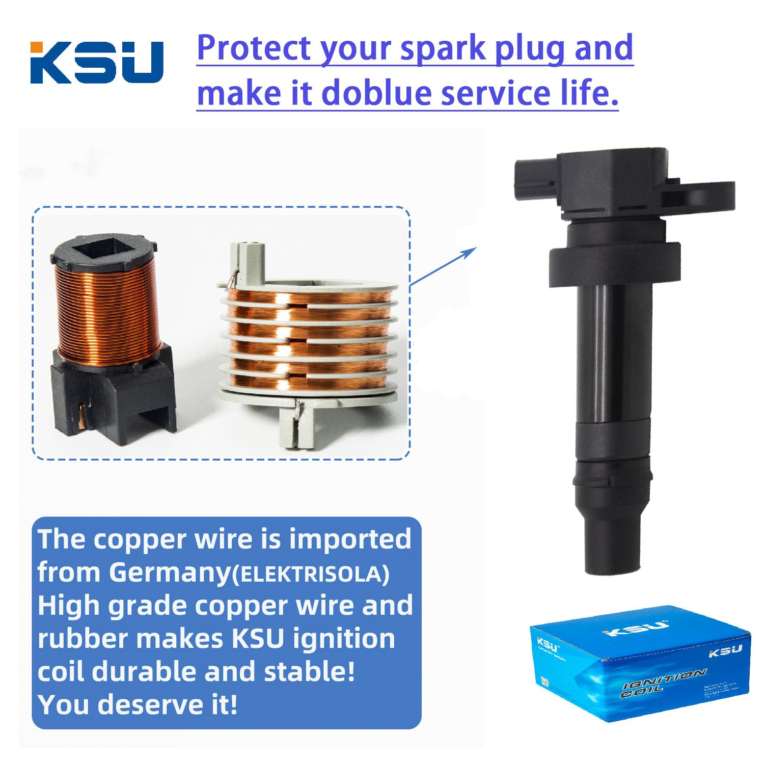 KSU Ignition Coil Pack for Soul 2010 2011 1.6L L4 27301-2b010 uf636 uf-636 273012b010