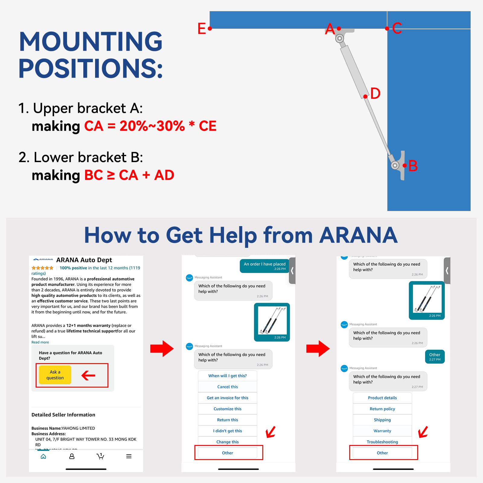 Ml2770 28 Inch 70Lb Gas Shocks Struts Sl2770 70Lb/312N Gas Spring Lift Supports For Rv Bed Storage Box Lid Tonneau Cover Truck B