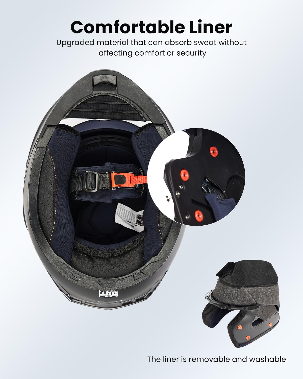 Ilm Motorcycle Modular Full Face Helmet Flip Up Dual Visor Motorbike Moped Street Bike Racing For Adult,Men And Women Dot Model