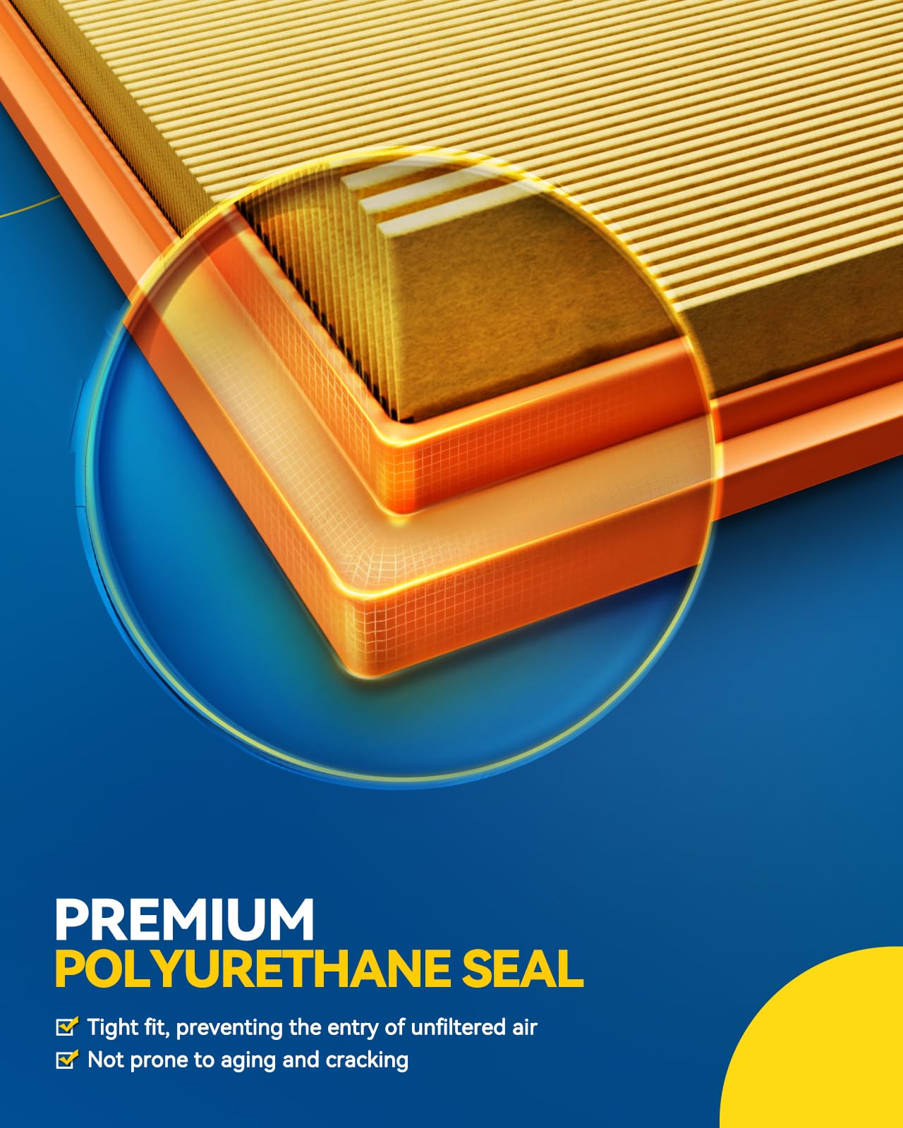 PHILTOP Engine air filter CA11960 Replacement for 2014-2018 Ram 1500, 2019 1500 Classic, 2014-2018 Ram (2500 & 3500 & 4500 & 550