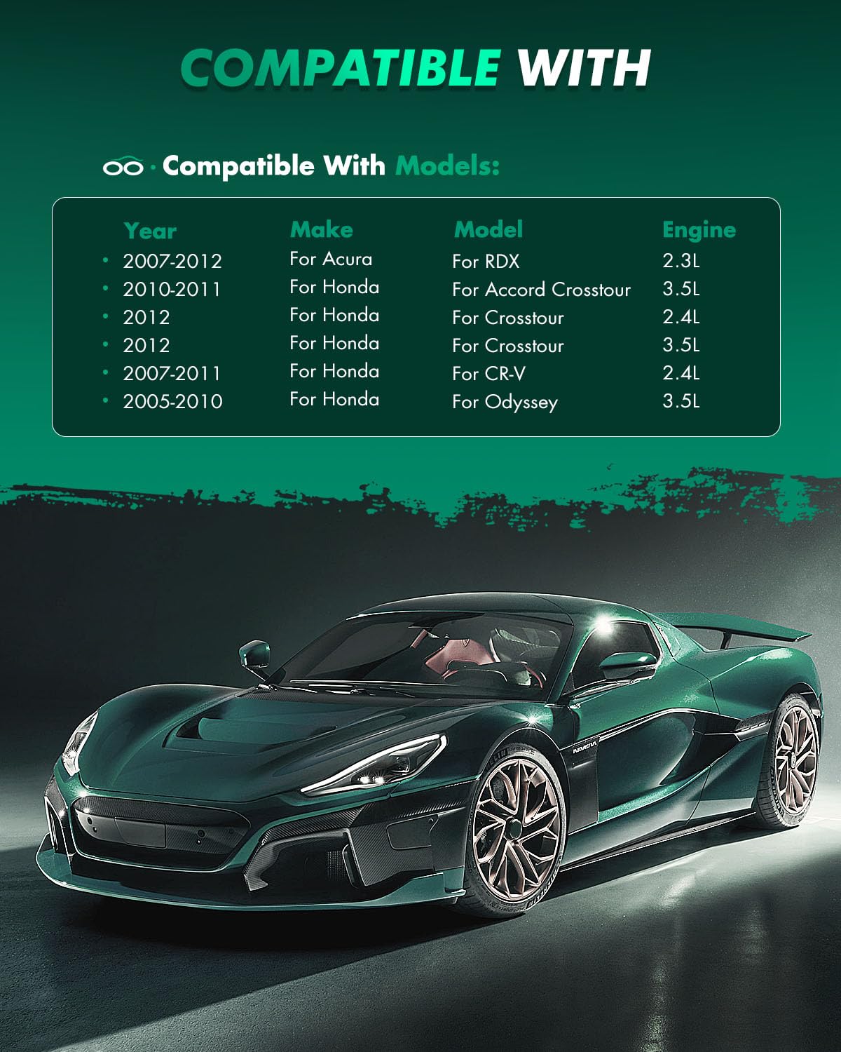 Scitoo D1089 Front Ceramic Brake Pads - Set Fit For Acura Rdx 2007-2012, Honda Accord & Cr-V 2007-2008, 2010-2011, Odyssey 2005-