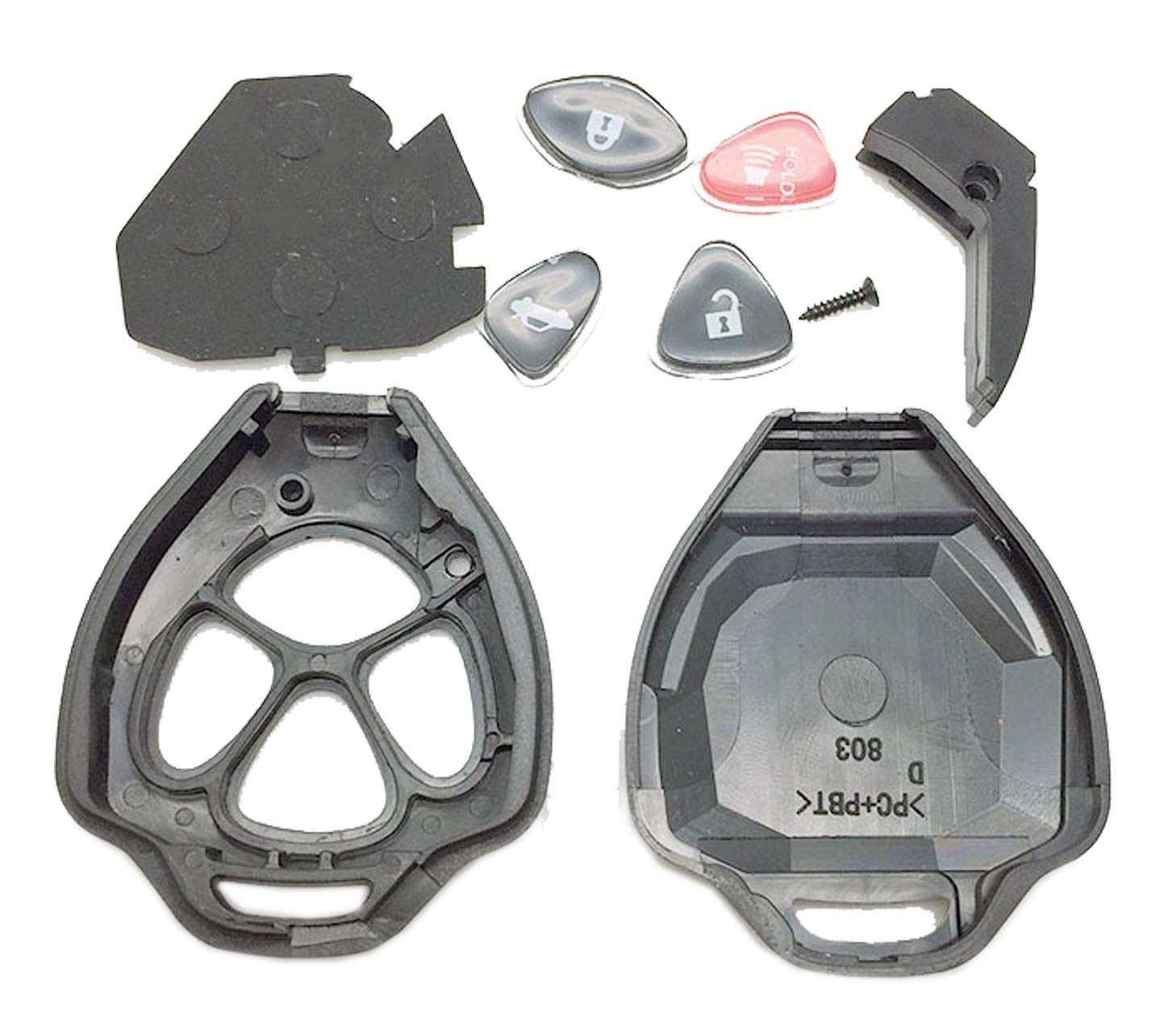 Upgraded Replacement Key Fob Cover Shell Fit For Toyota 2008-2013 Avalon / 2007-2011 Camry / 2008-2012 Corolla / 2009-2014 Venza