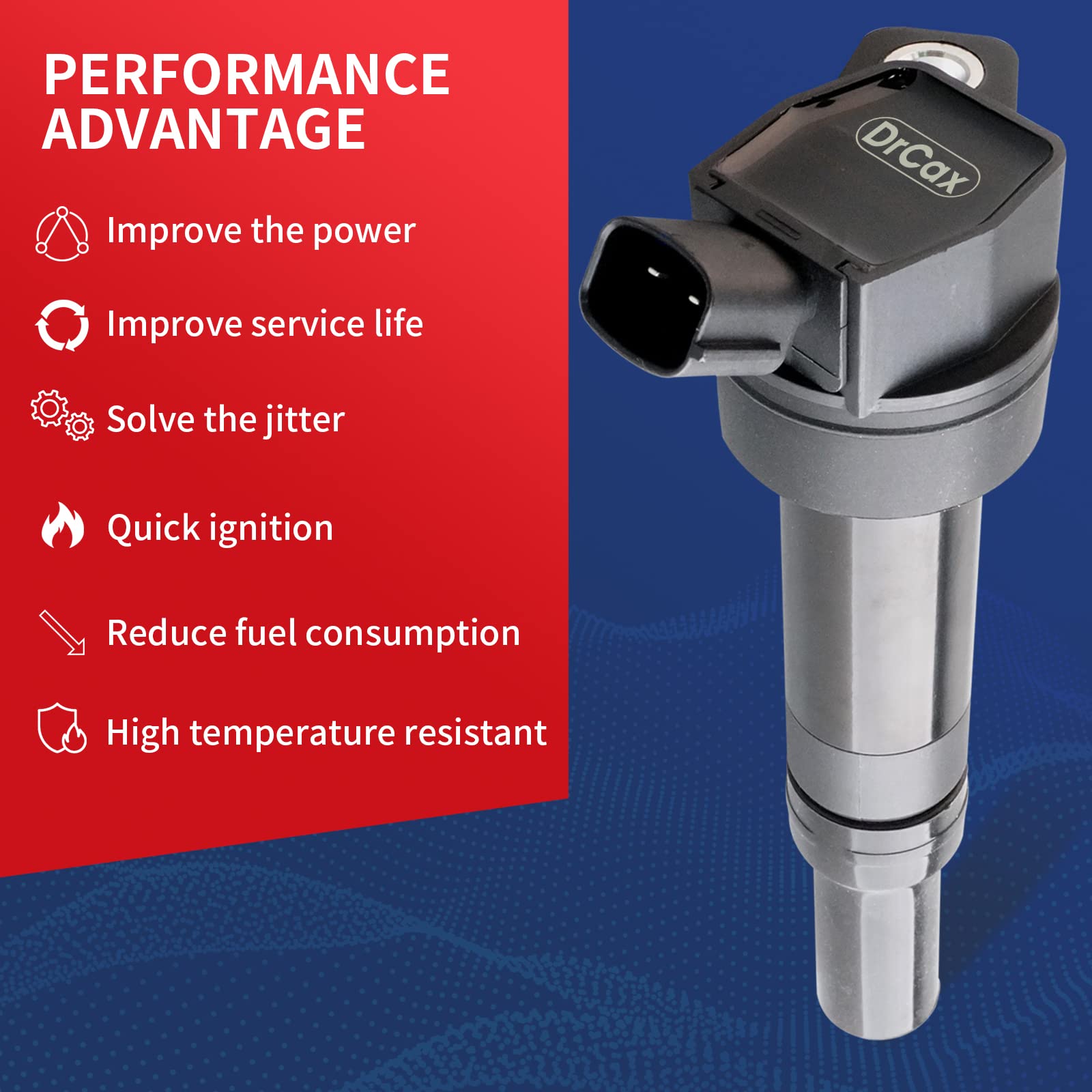 Drcax Oem Ignition Coil Uf651 5C1861 C1804 Compatible With 2014-2015 Kia Soul Forte Hyundai Tucson Elantra Gt(1.8L 2.0L Only) -