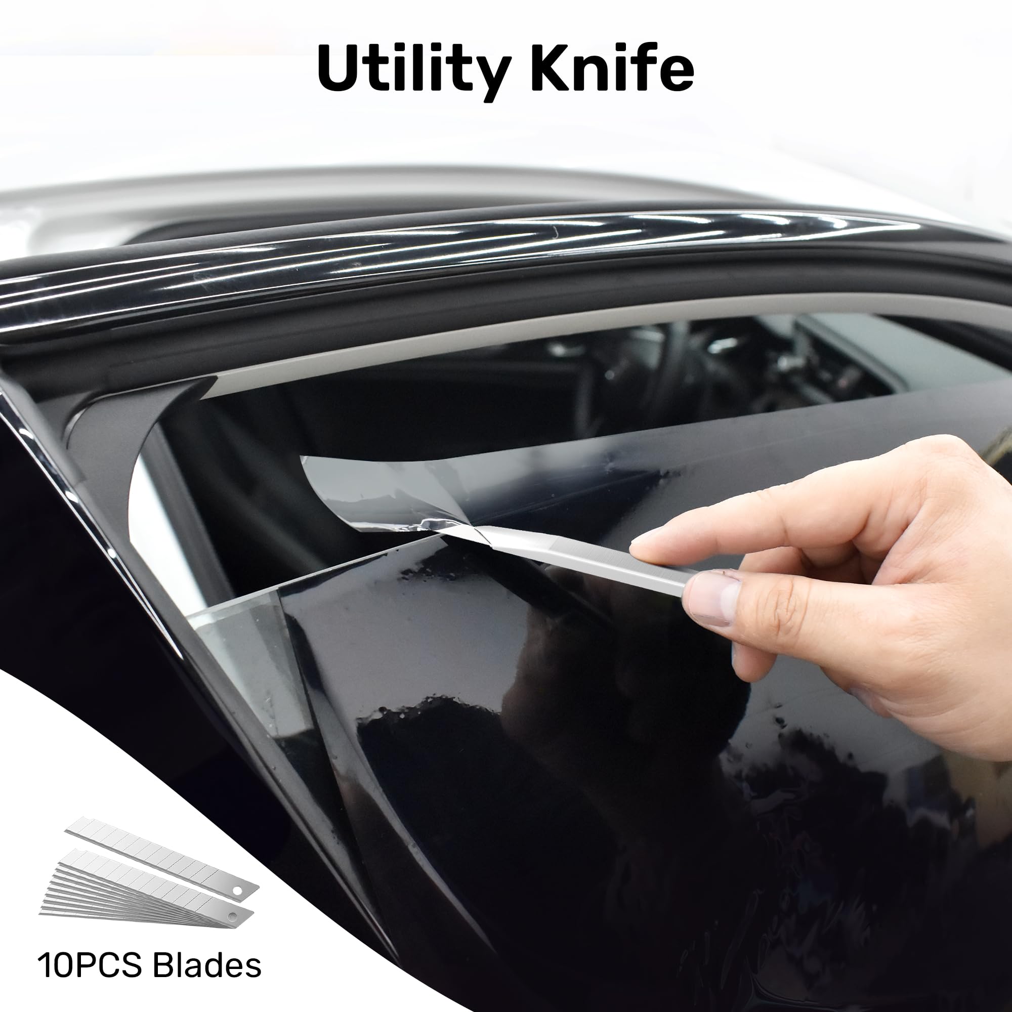 Zanch Window Tint Kit - 30pcs Car Spray Kit with 24oz Bottle, Squeegees & Knife for Home & Auto Glass Tinting