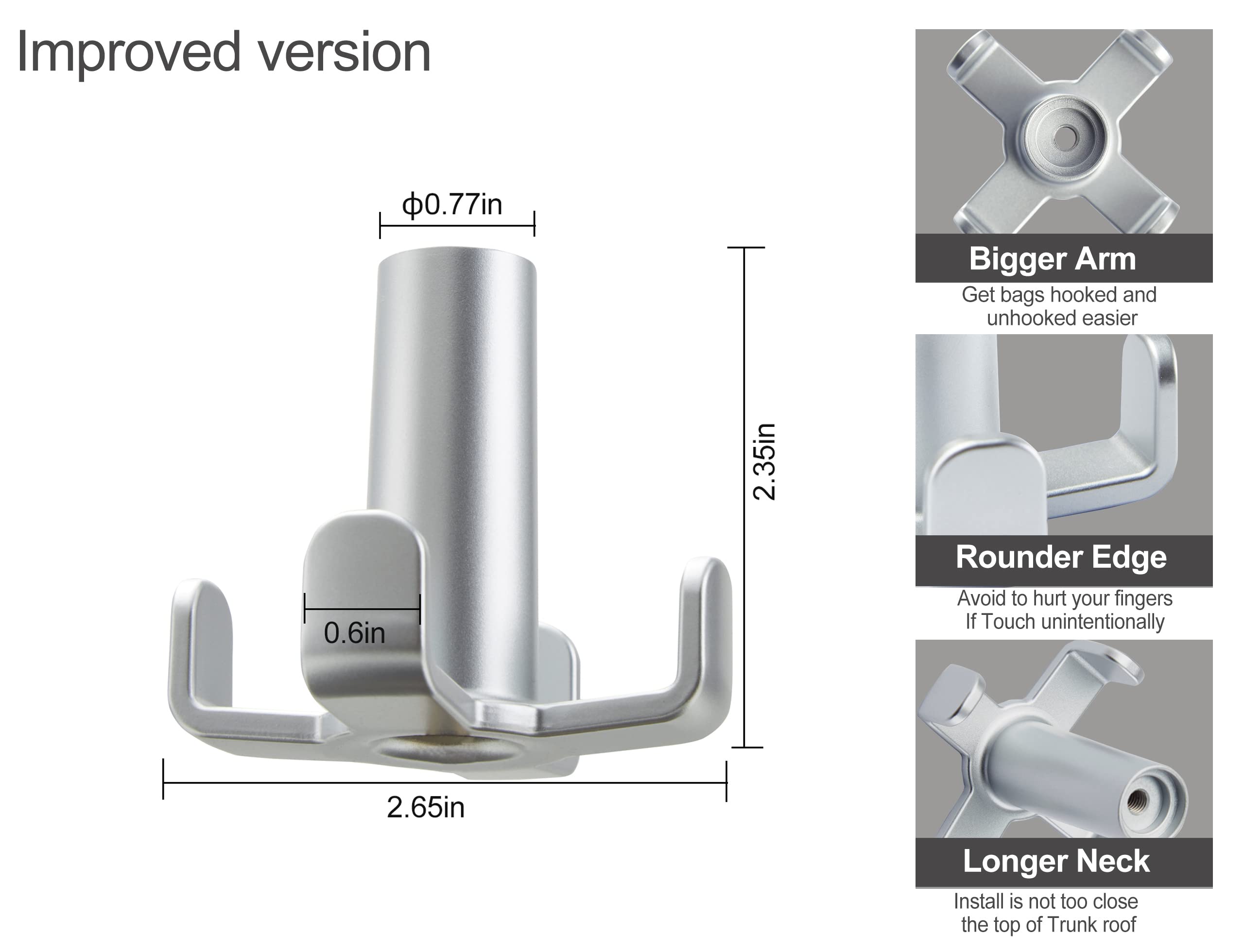 Tesla Model 3 Trunk Hook Model 3 Hook Tesla Model 3 Grocery Hook Tesla Hook Metal Trunk Hooks For Model 3 Aluminum Trunk Grocery