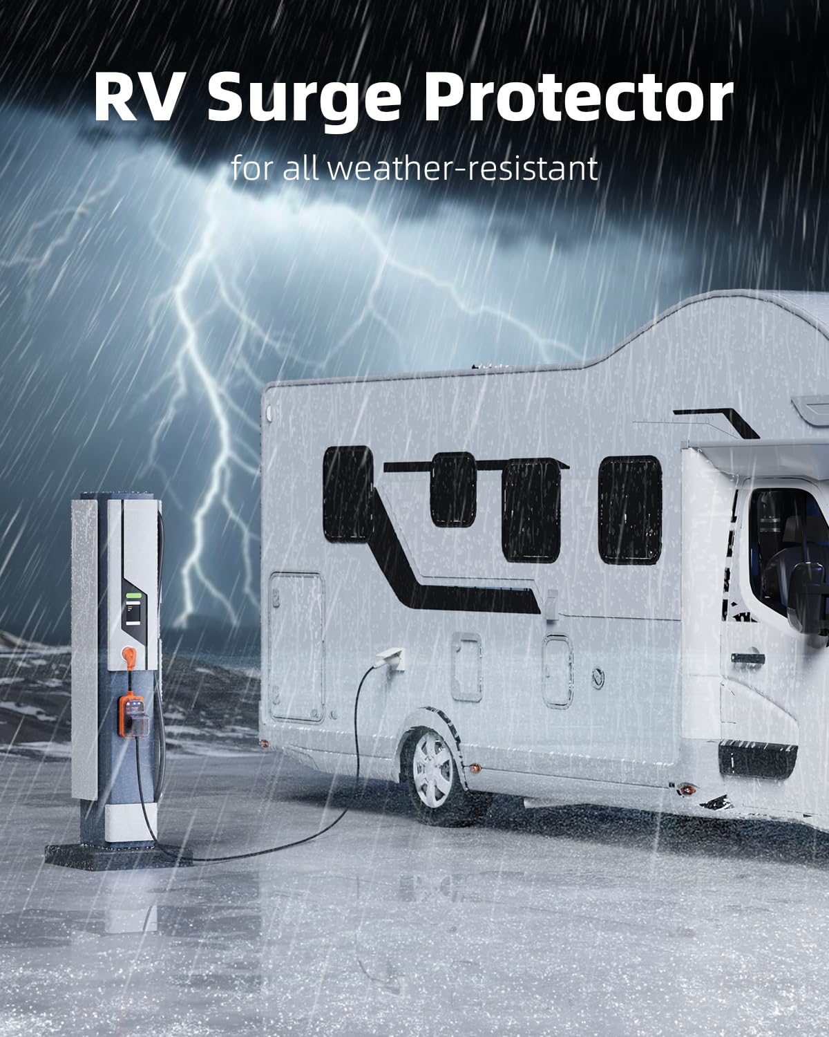 Rv Surge Protector 30 Amp, 13000J Surge Protection Rv Circuit Analyzer, Automatic Protect Rv Electrical System With Waterproof C