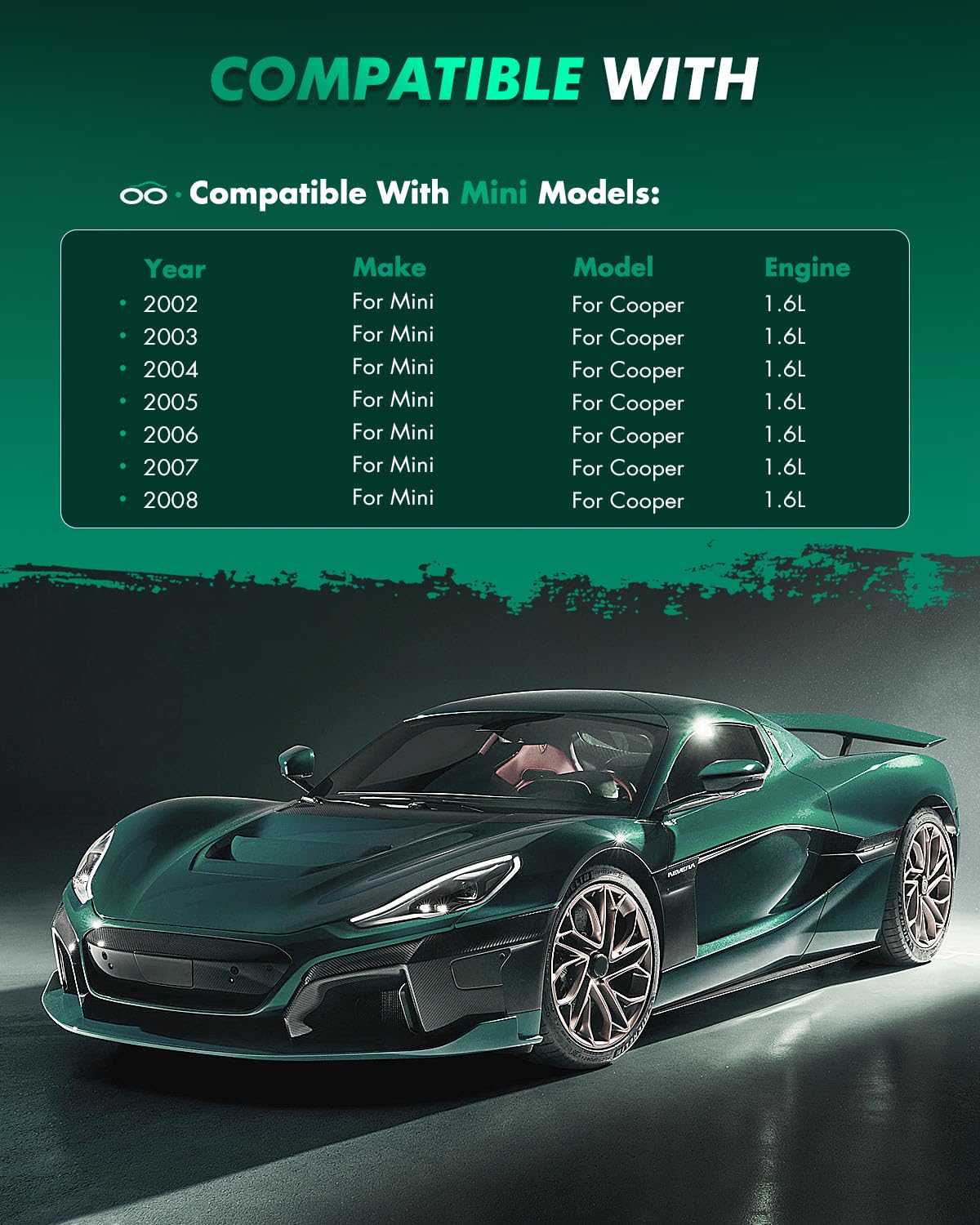 Scitoo D1060 Rear Ceramic Brake Pads Sets Fit For Mini Cooper 2002-2008