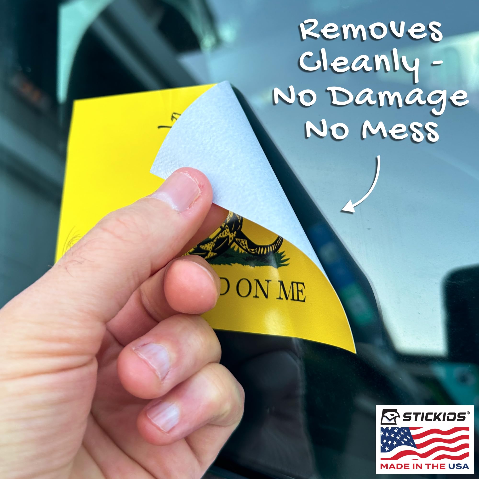 Stickios Dont Tread On Me Sticker - Gadsden Flag Stickers for Cars, Trucks, Windows - Patriotic American Flag Decal - Classic Ye