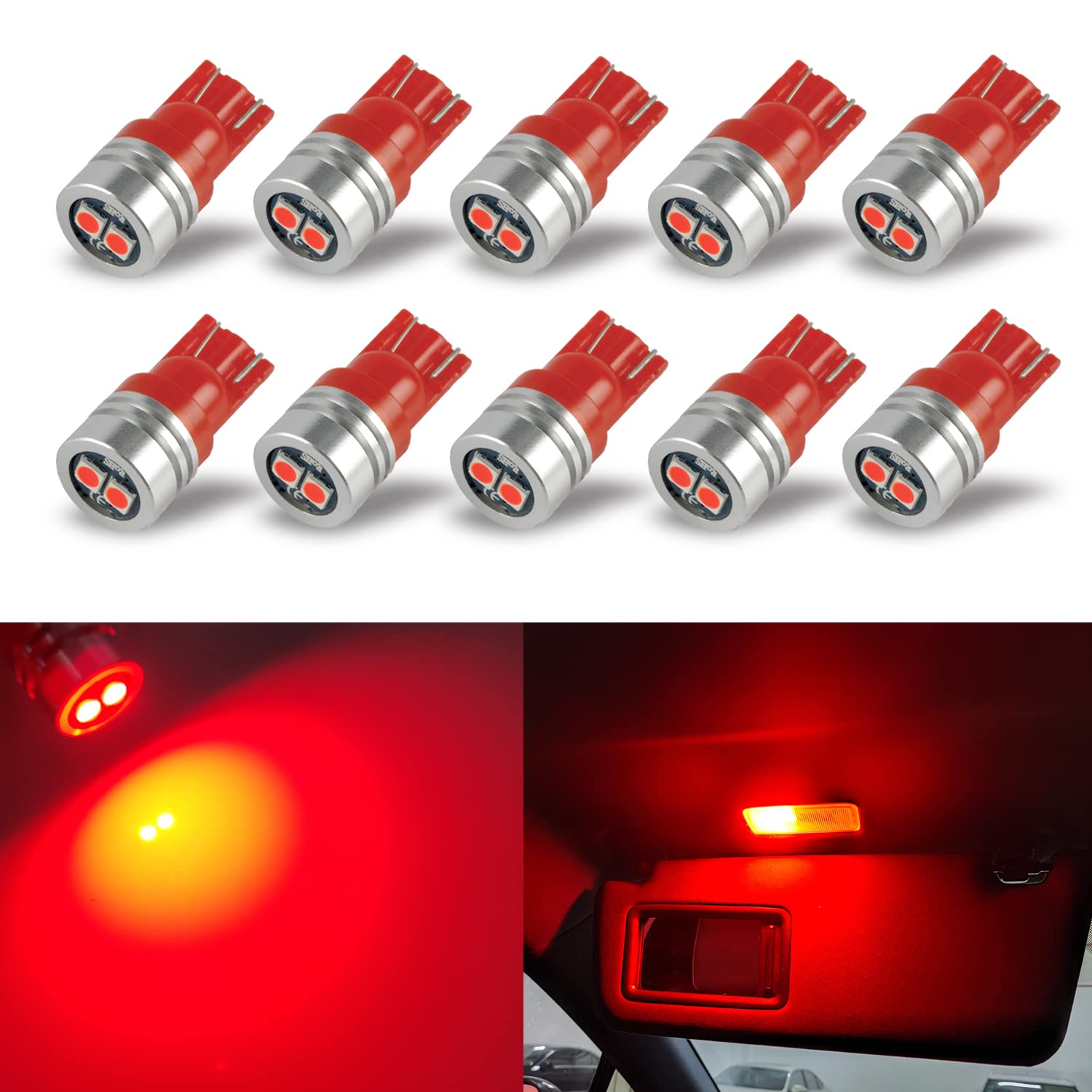 Ibrightstar Extremely Bright 3030 Chipsets 168 175 194 2825 W5W T10 Wedge Led Bulbs For License Plate Interior Map Dome Trunk Li