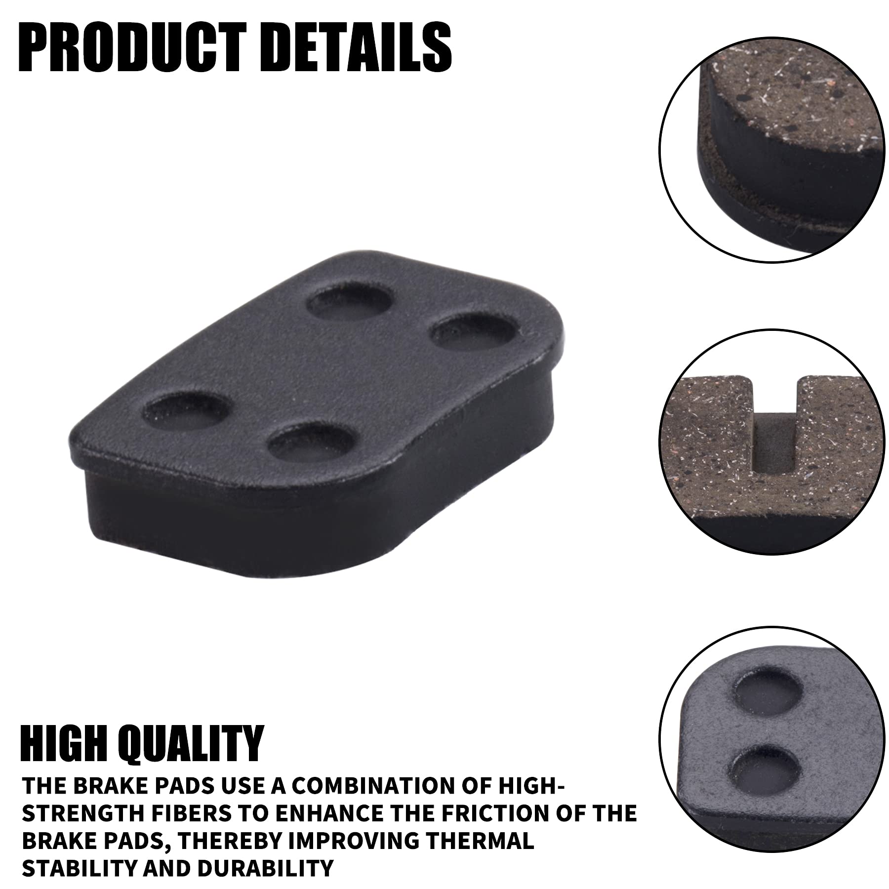 Mwmnu Rear Brake Pads, Brake Pads Compatible With Motovox Mbx10 Mbx11 Mbx-10 79Cc Moto Mm-Bb80 Baja Racer Dirt Bug Motorsports Doodle Bug Ct100U Mini Bike Rear Brake Pad Parts (4 Pack)