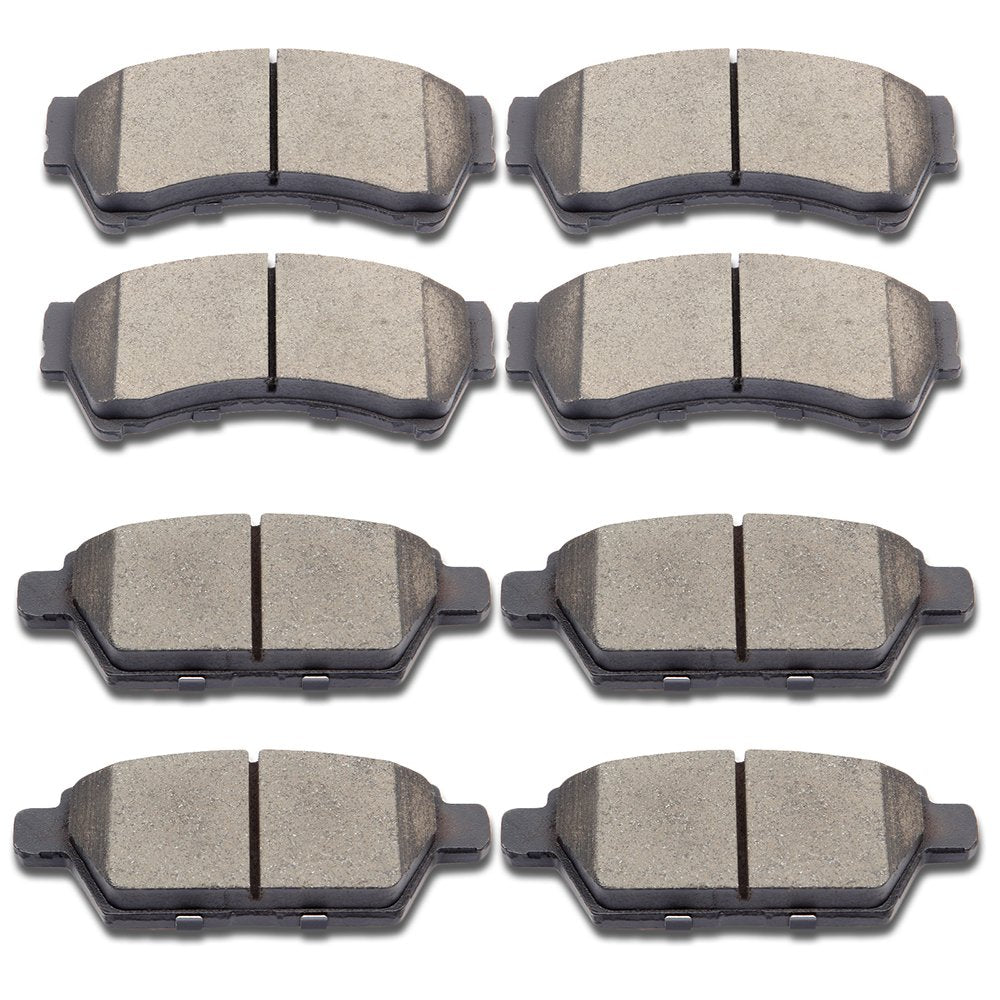 Cciyu D1164 D1161 Ceramic Front Rear Brake Pad Set Fit For 2006-2012 For Ford Fusion,2007-2012 For Lincoln Mkz,2006 For Lincoln