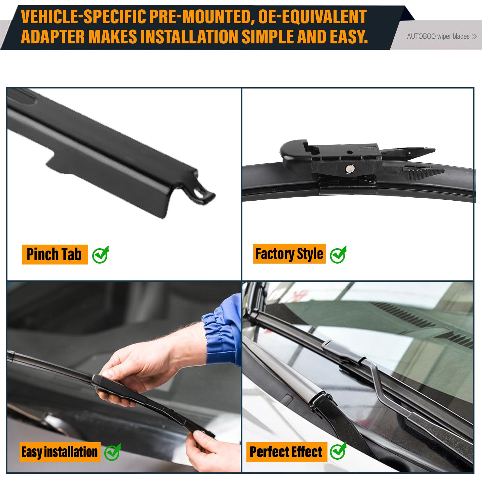 Autoboo 26''+23'' Windshield Wiper Blade For Toyota Tundra 2007-2021 Sequoia 2008-2020 2021 2022-Original Replacement Factory Qu